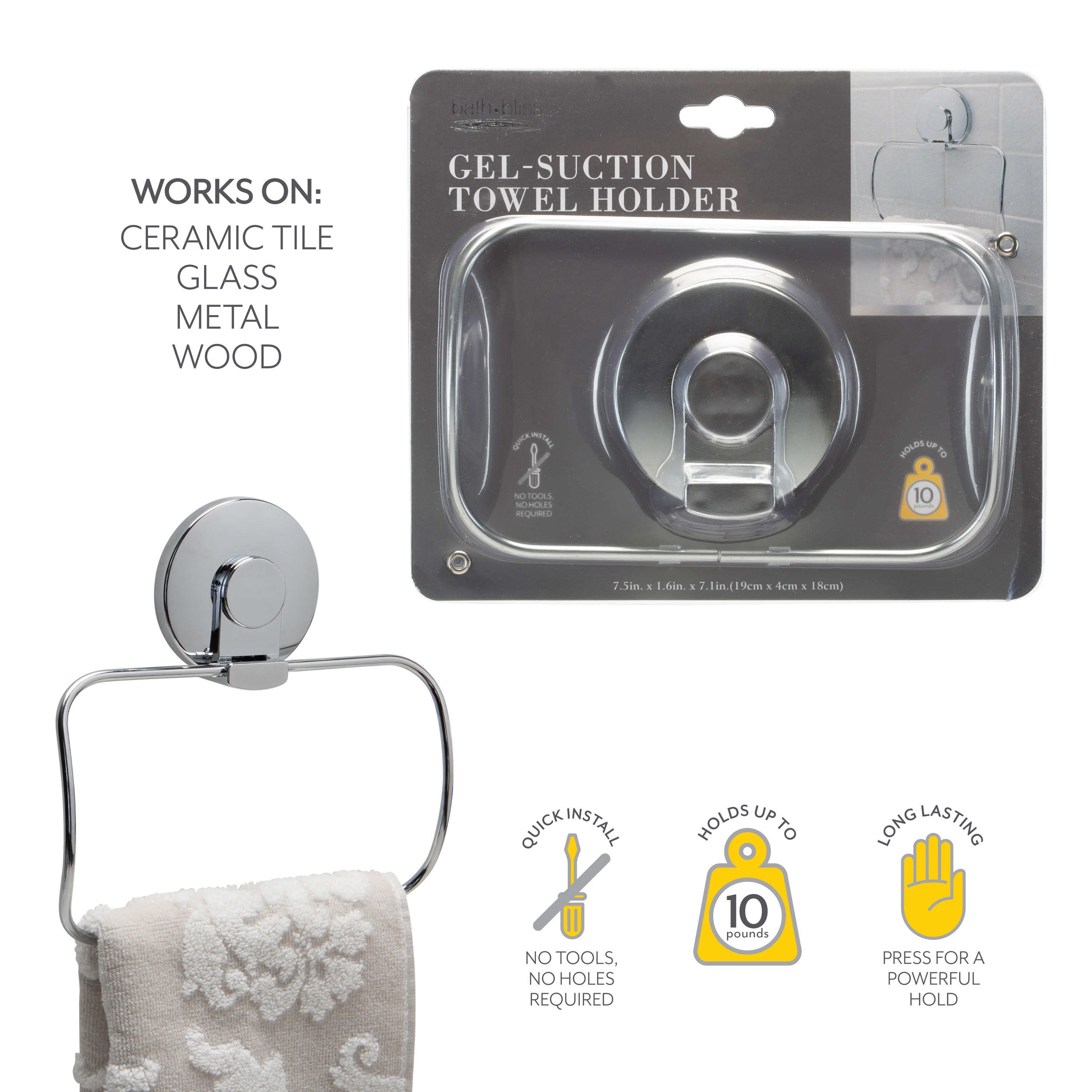 Bath Bliss 26756-CHR Robe-Hooks - View #3
