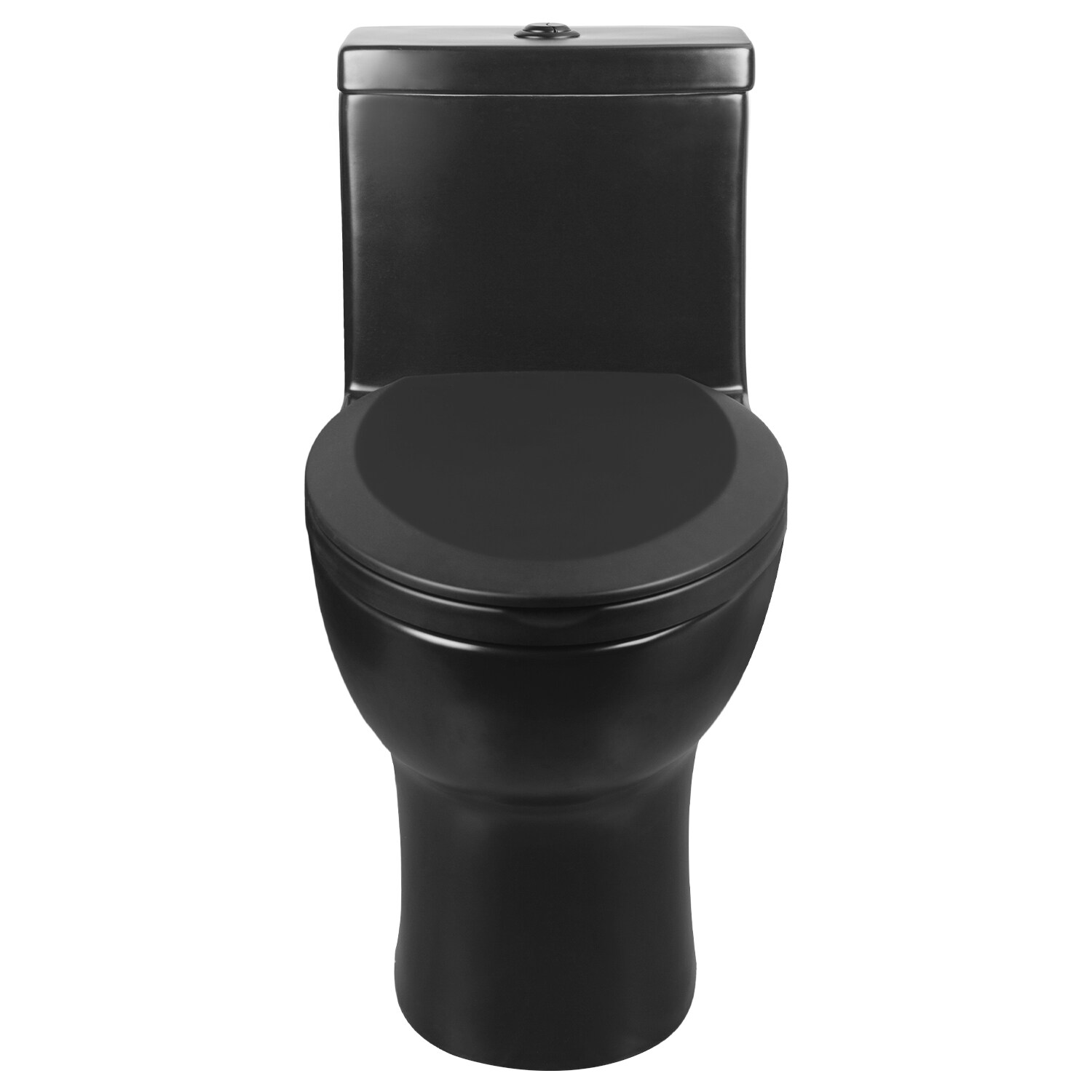 DeerValley Black Dual Flush Elongated Standard Height 1Piece Soft