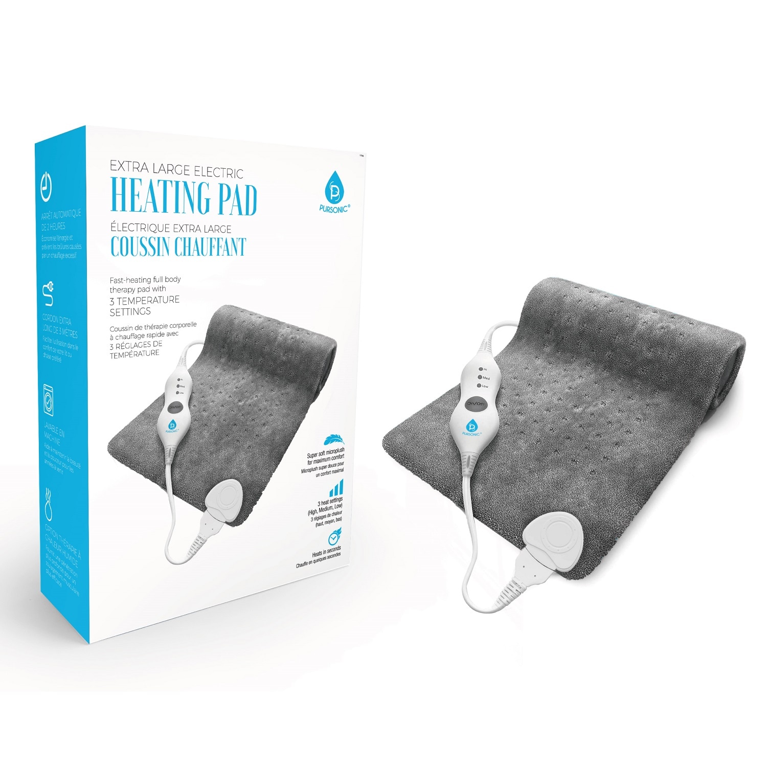 Pursonic HMG720GYY Electric Heating Pad