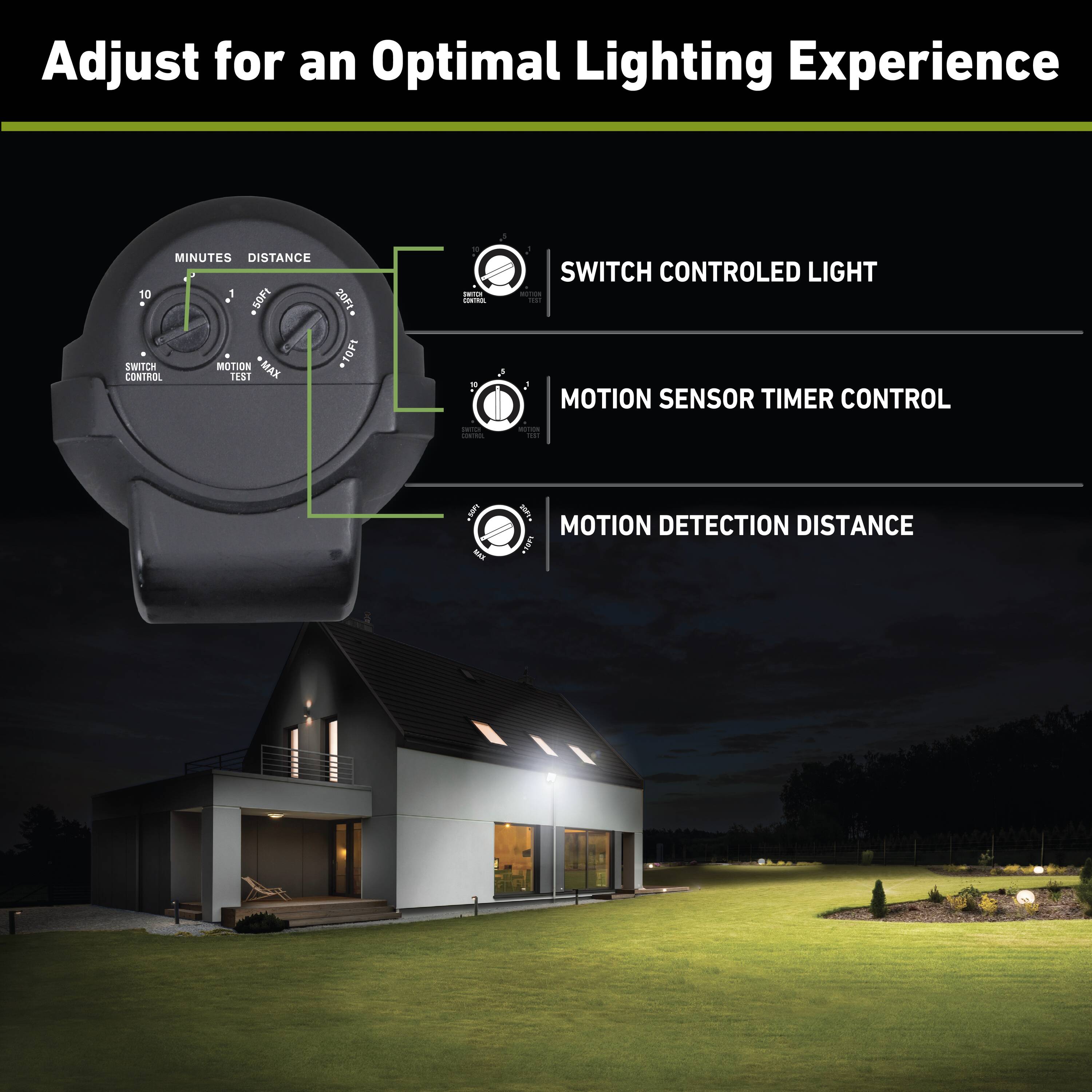 Bronze LED Motion Activated Security Flood Light with Adjustable Heads
