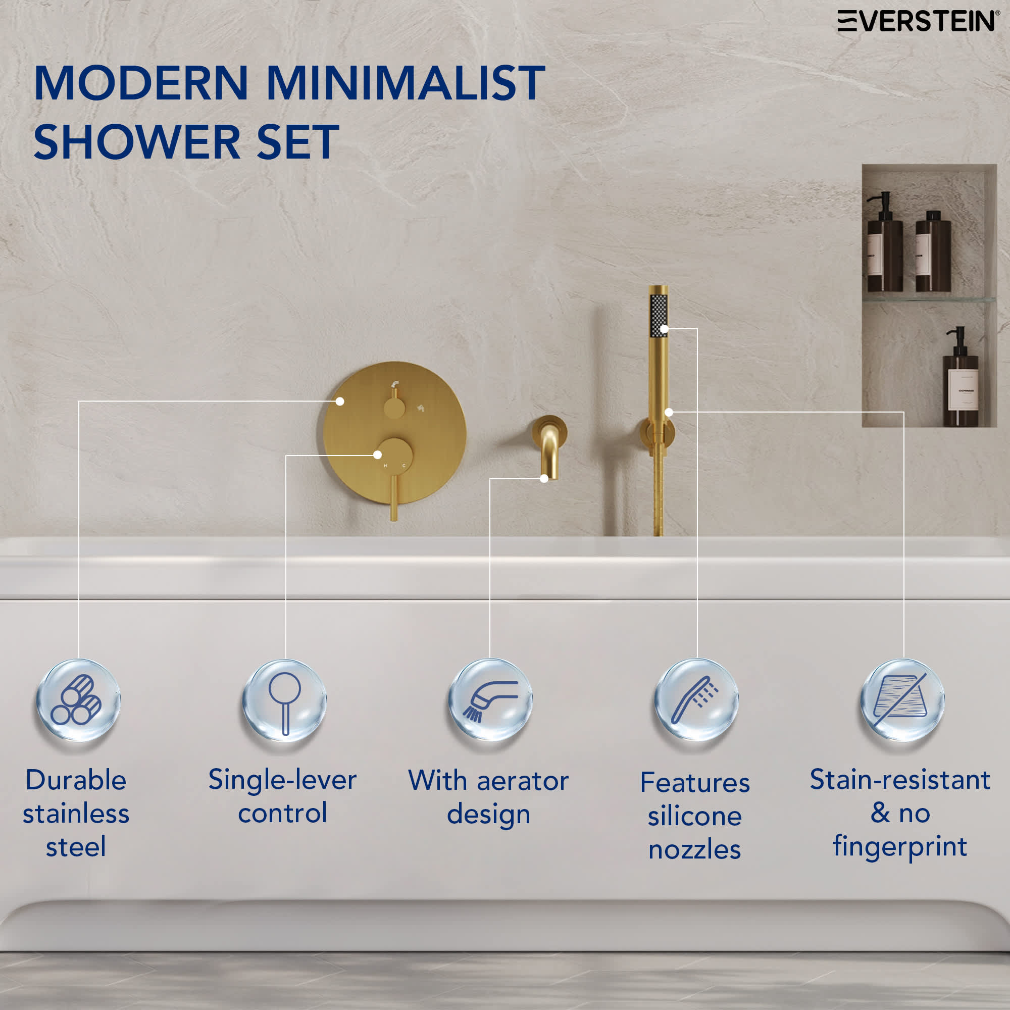 EVERSTEIN SFS-1137-GD Roman-Tub-Faucets - View #7