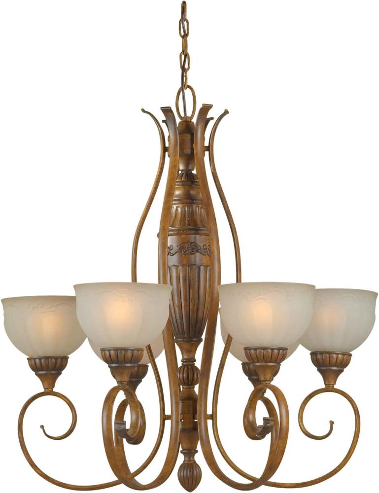  LW23800641 Shandy 1-Light Rustic Sienna Transitional Dry Rated Chandelier