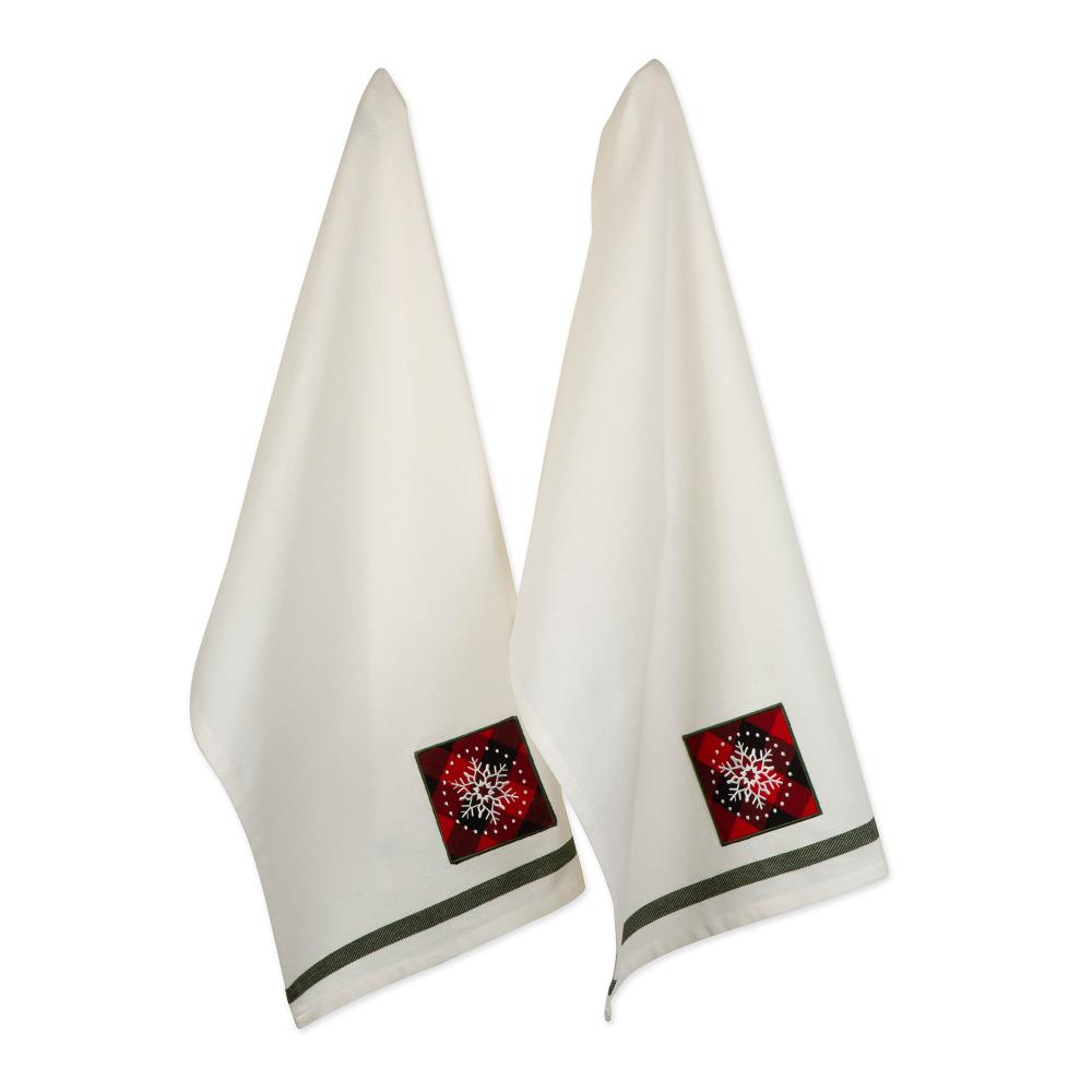 DII CAMZ11215 2-Pack Cotton Bordered Any Occasion Dish Towel