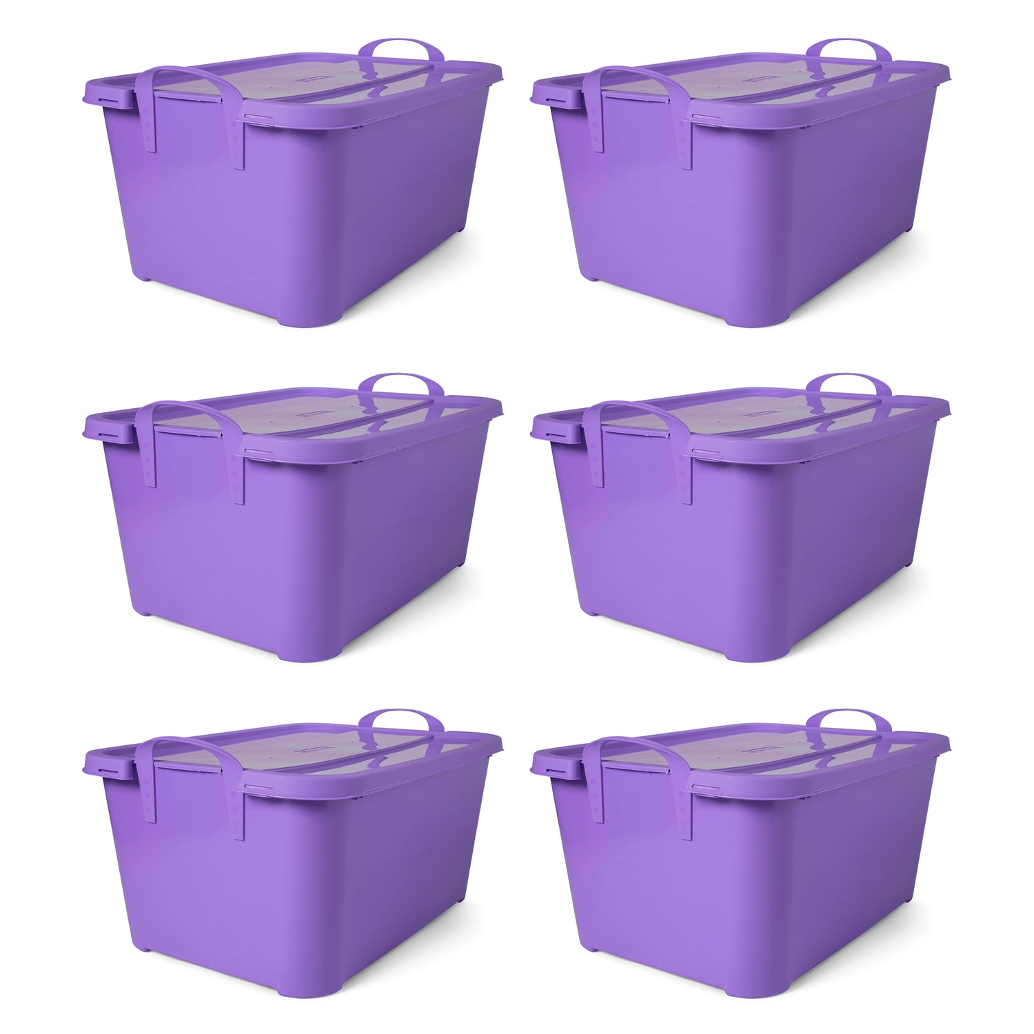 Hefty Large 16.5-Gallons (66-Quart) Halloween Purple Weatherproof Tote with  Latching Lid at