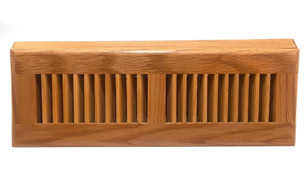 RELIABILT AOBBOL18 2-in x 14-1/2-in Oak Light Oak Baseboard Register (Outside Width- 18.25-in)