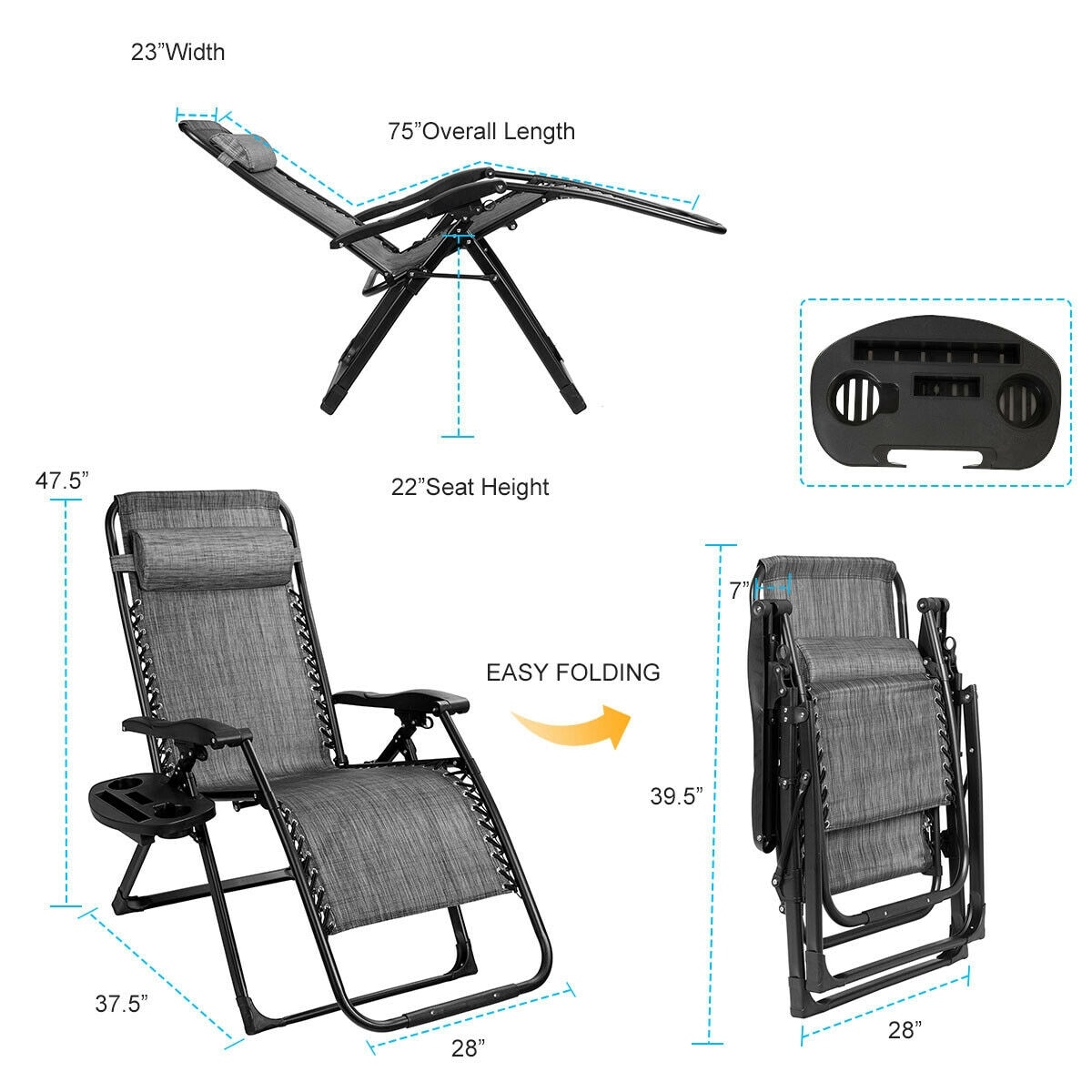 CASAINC WF-OP70265GR Patio-Chairs - View #5