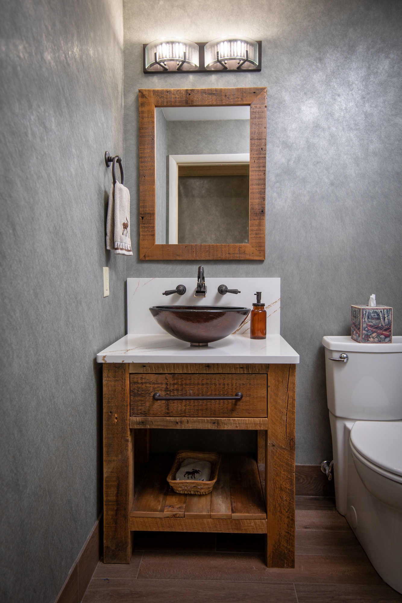 Eden Brown and Gold Tempered Glass Vessel Sink