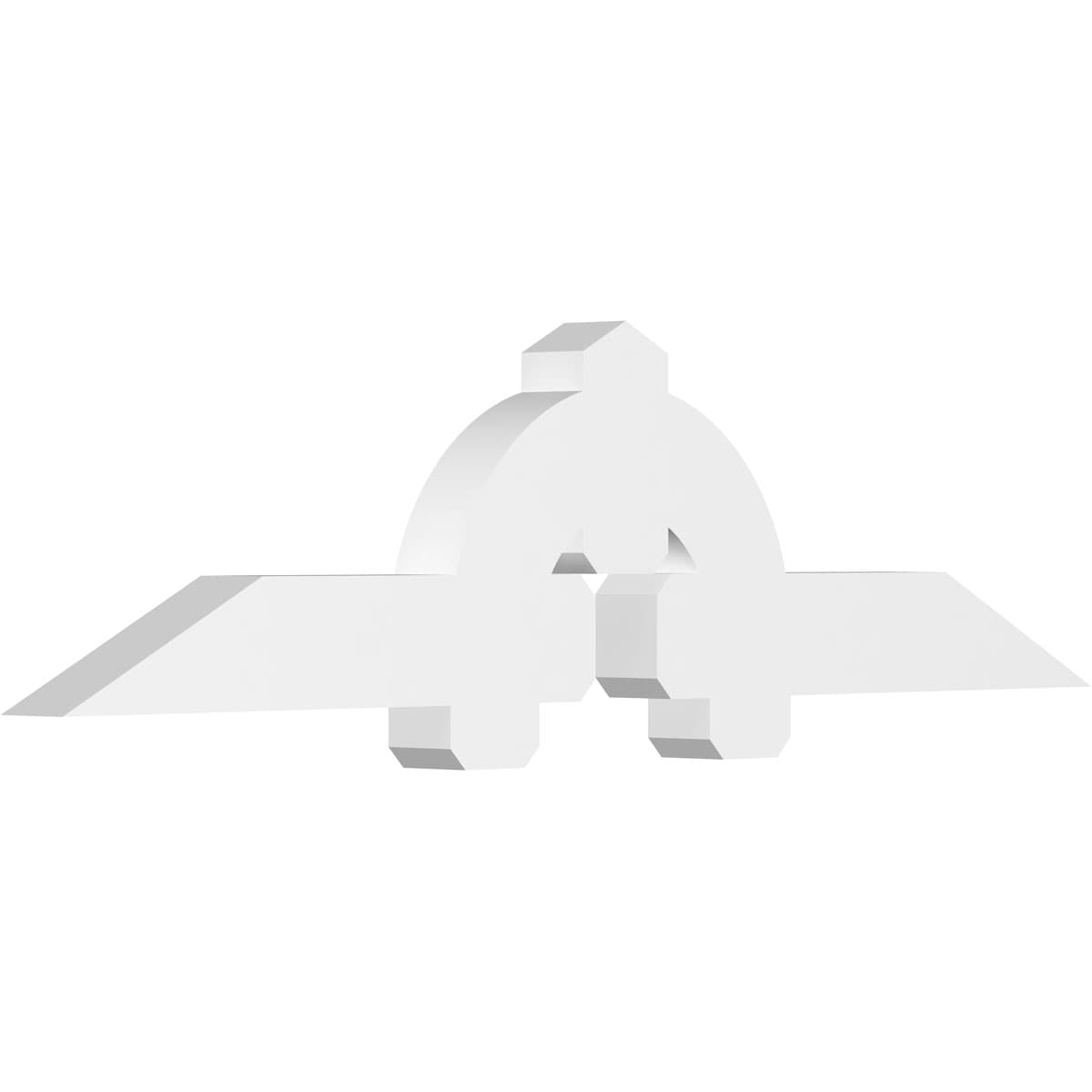 Ekena Millwork GBP072X18X0406ERI00 Ericson White PVC Gable bracket