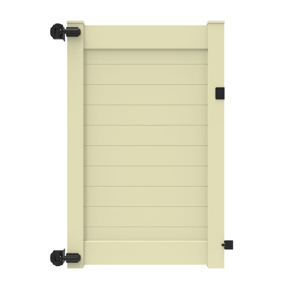 Freedom 73045571 Barington/Newbecl 6-ft H x 4-ft W Sand Vinyl Flat-top Fence gate kit (Unassembled)