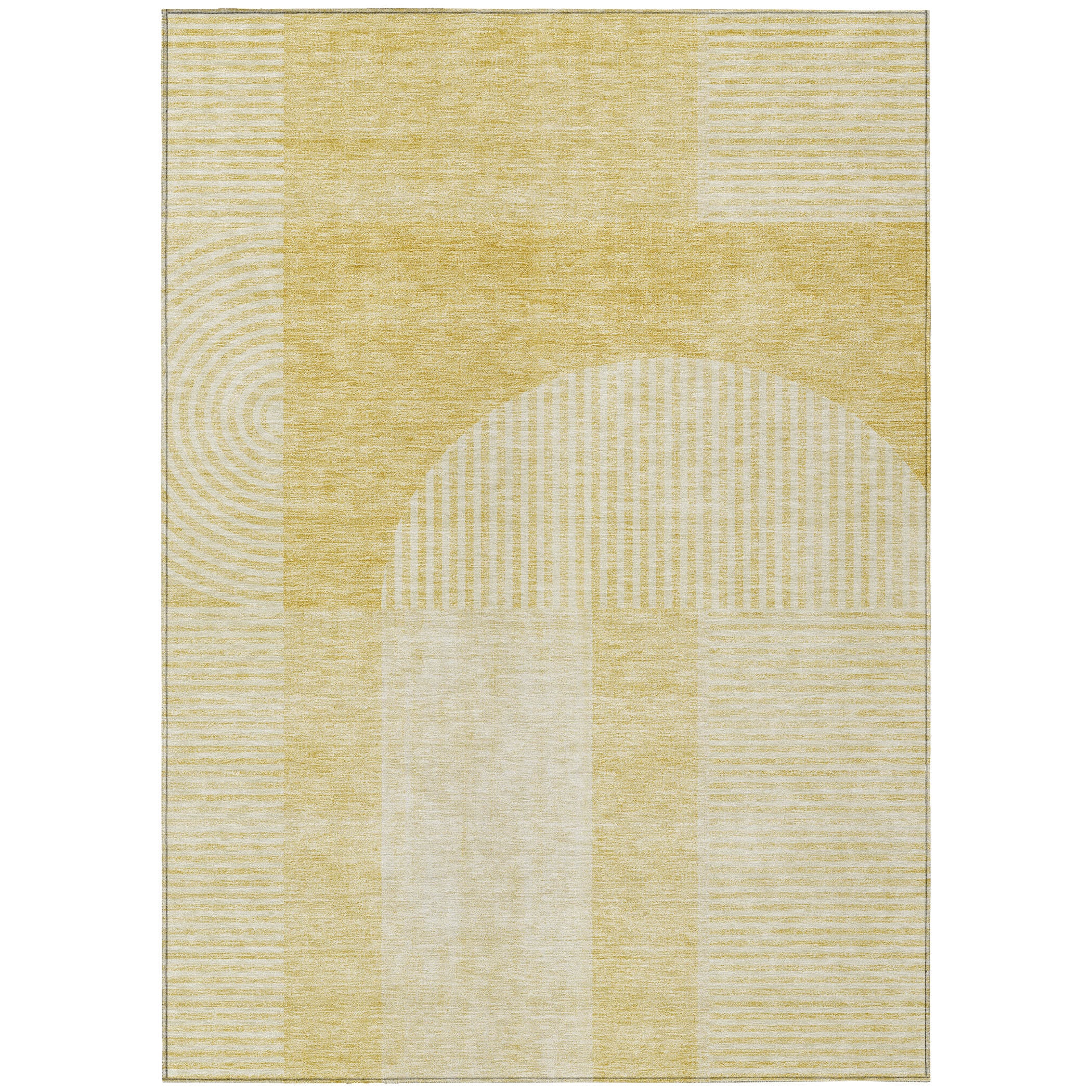 Addison Rugs ACN711GO10X14 Chantille ACN711GO 10 x 14 (ft) Polyester Gold Rectangular Indoor/Outdoor Geometric Machine washable Area rug