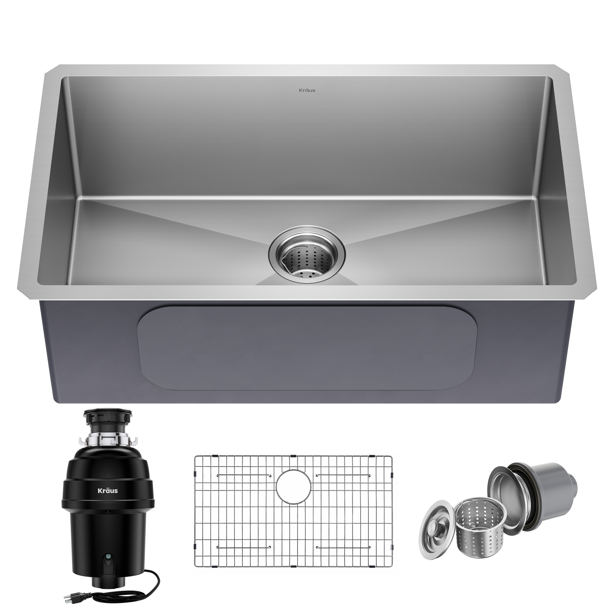 Kraus KDR-3 Workstation Kitchen Sink Dish Drying Rack Drainer & Utensil Holder - Stainless Steel