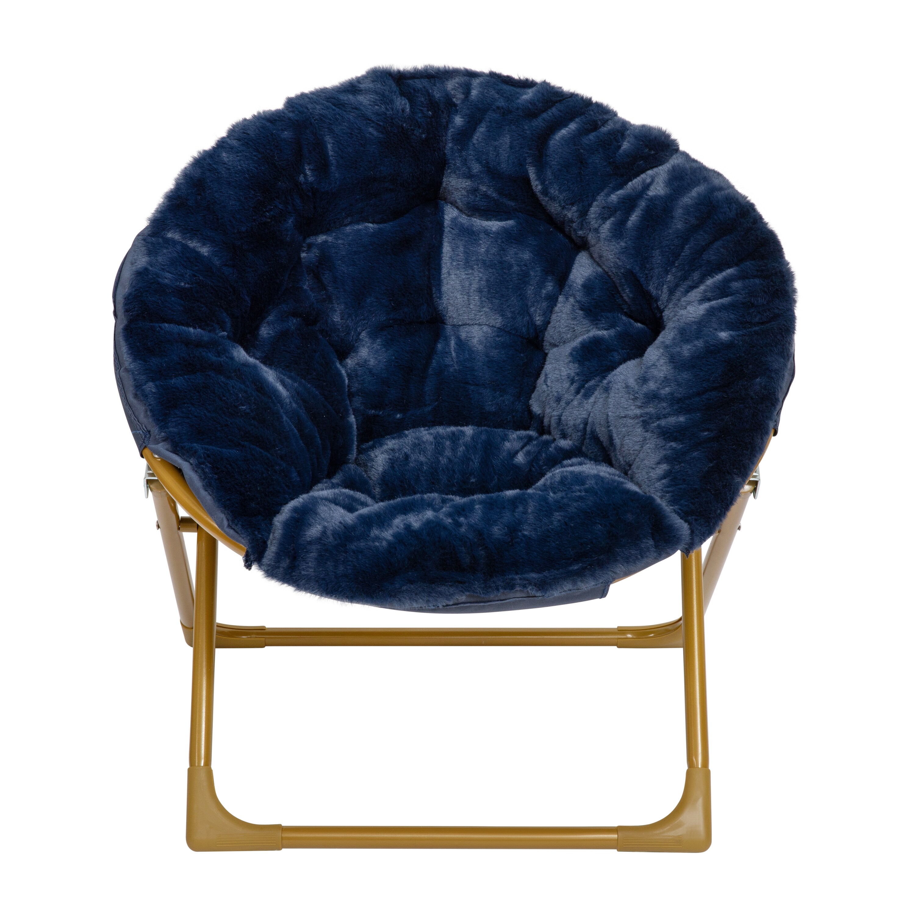 Emma + Oliver Io 23-in Kids Cozy Mini Folding Saucer Chair; Faux