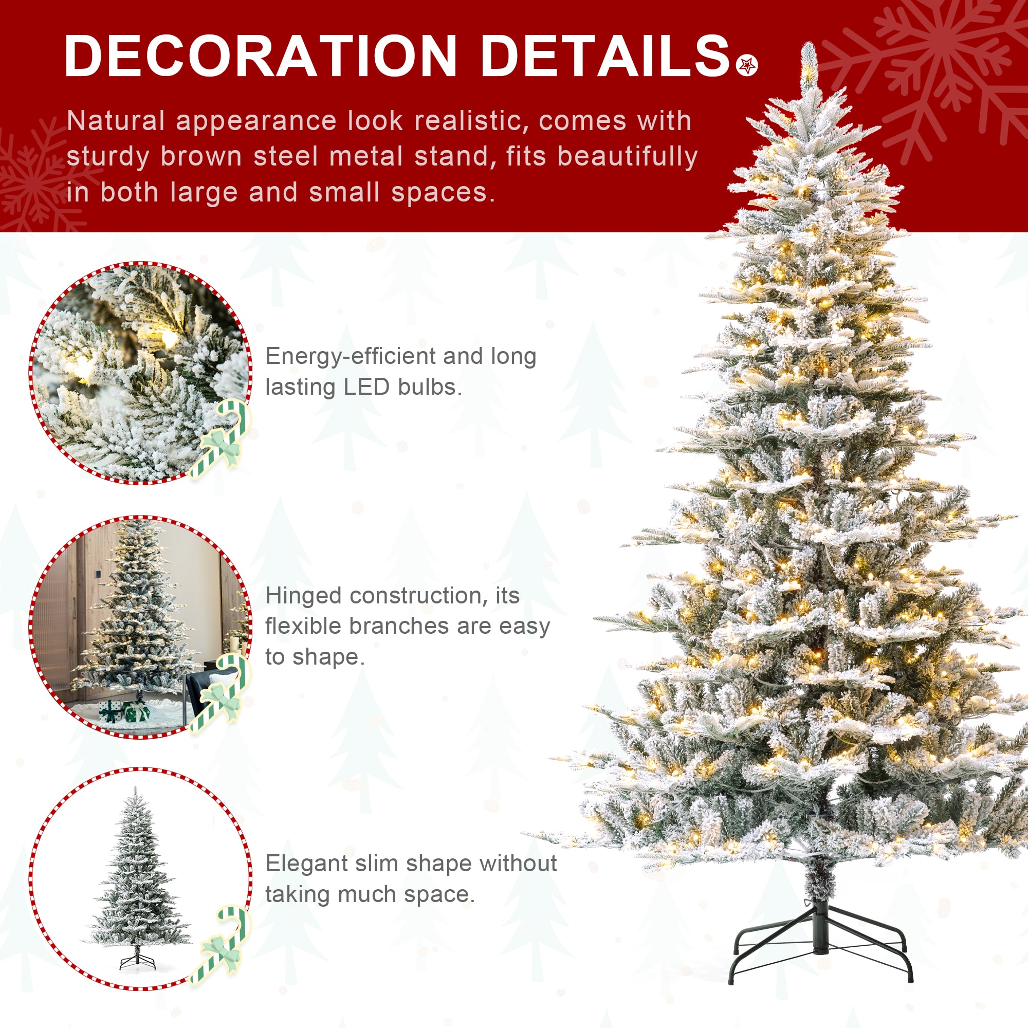 Glitzhome 2014600132 Artificial-Christmas-Trees - View #6