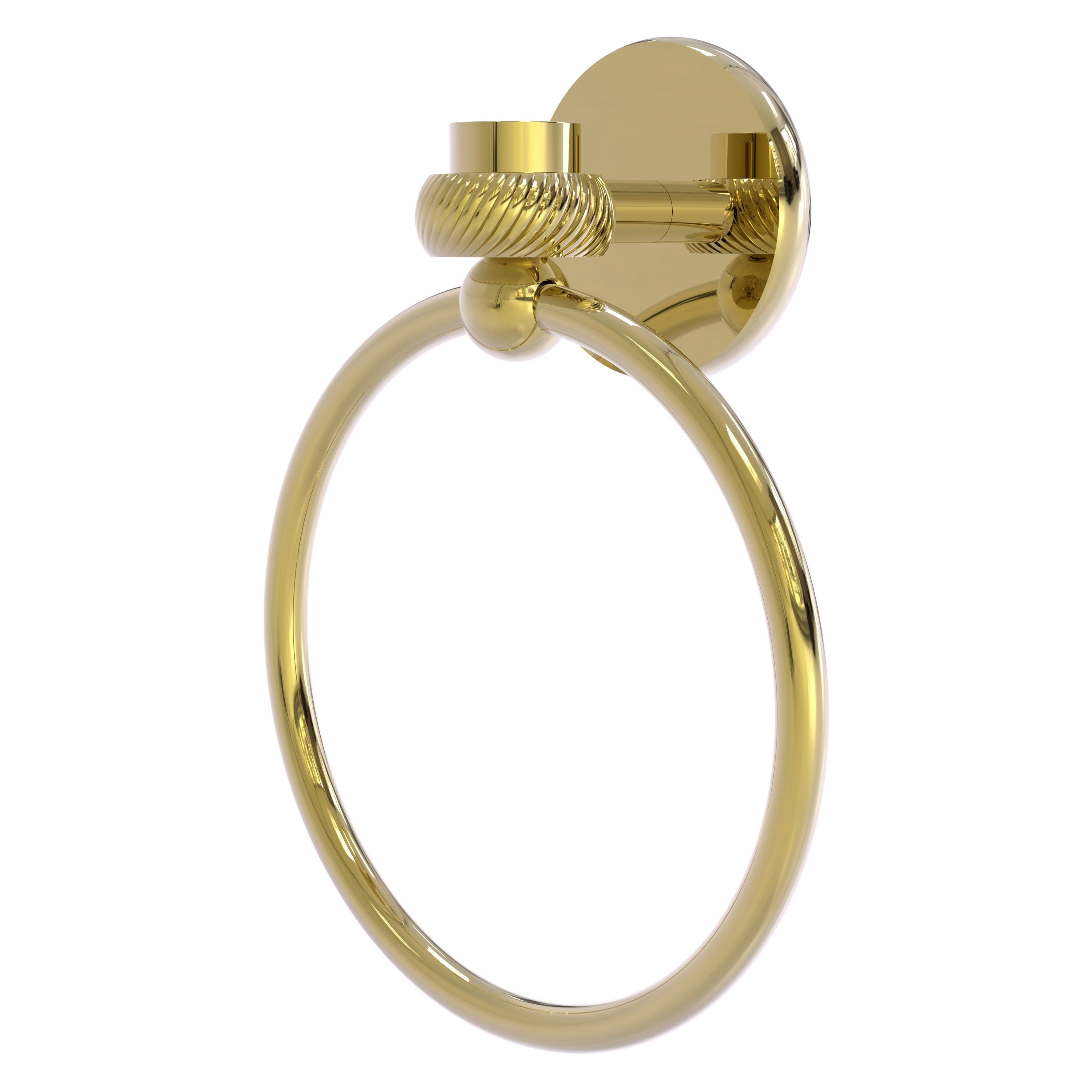 Allied Brass 7116T-UNL Satellite Orbit One Unlacquered Brass Wall mount Single Towel Ring