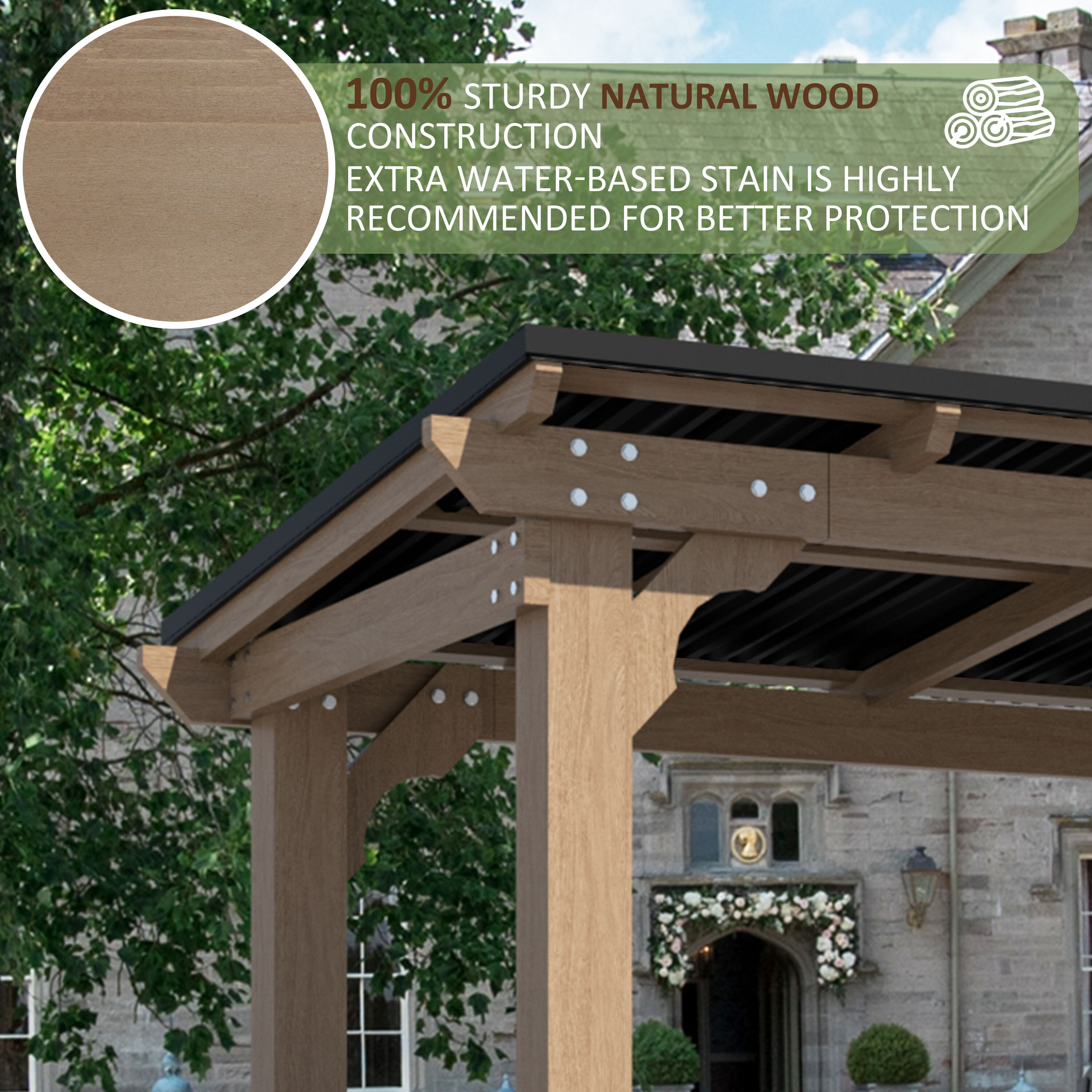 VEIKOUS PG0201-58-G Wood-Resin-Gazebos - View #5