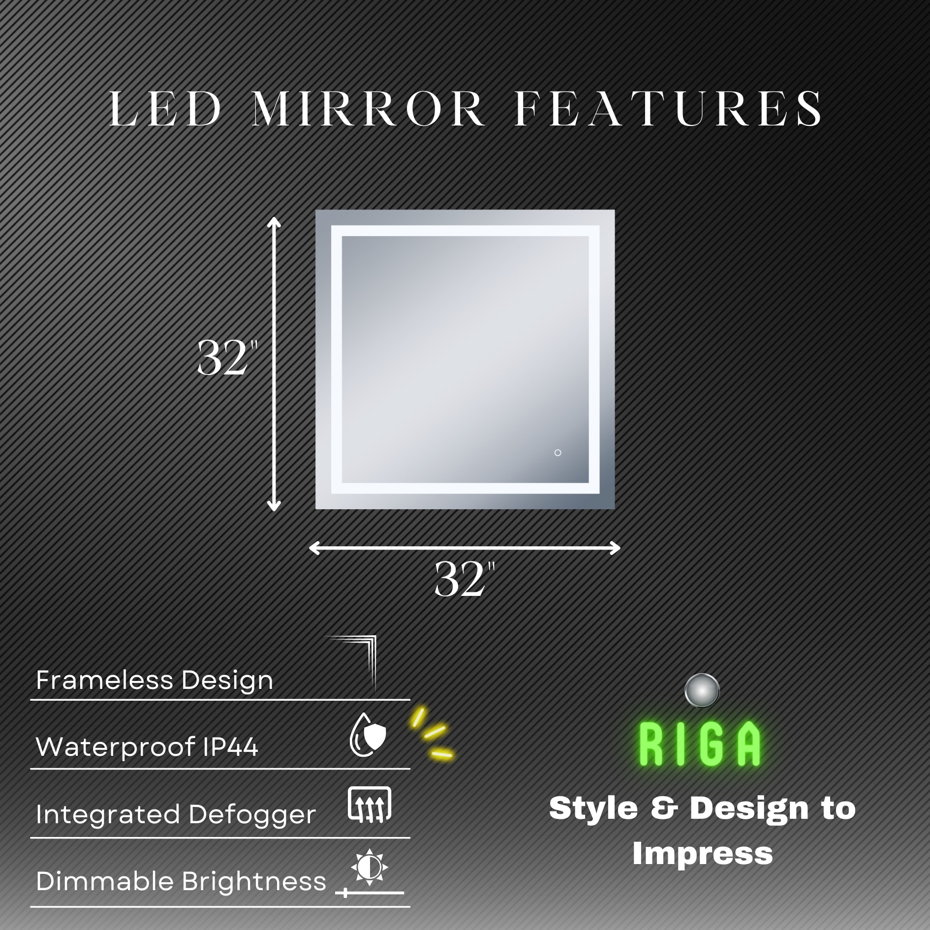 Dreamwerks LCNM011 Framed-Bath-Mirrors - View #5