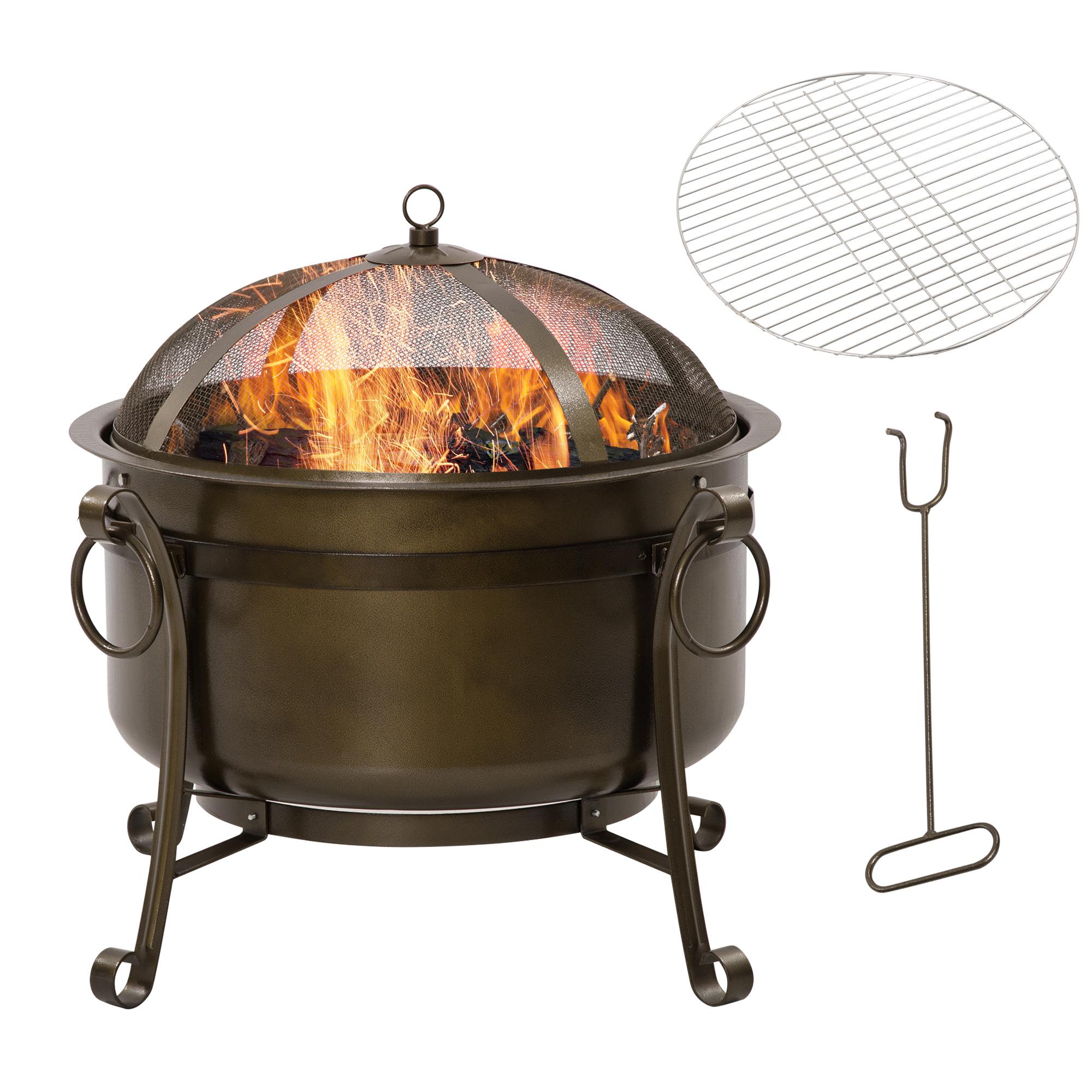 Bayfeve BFAOS-1399-GL 333-Sq. in Bronze Portable Charcoal Grill