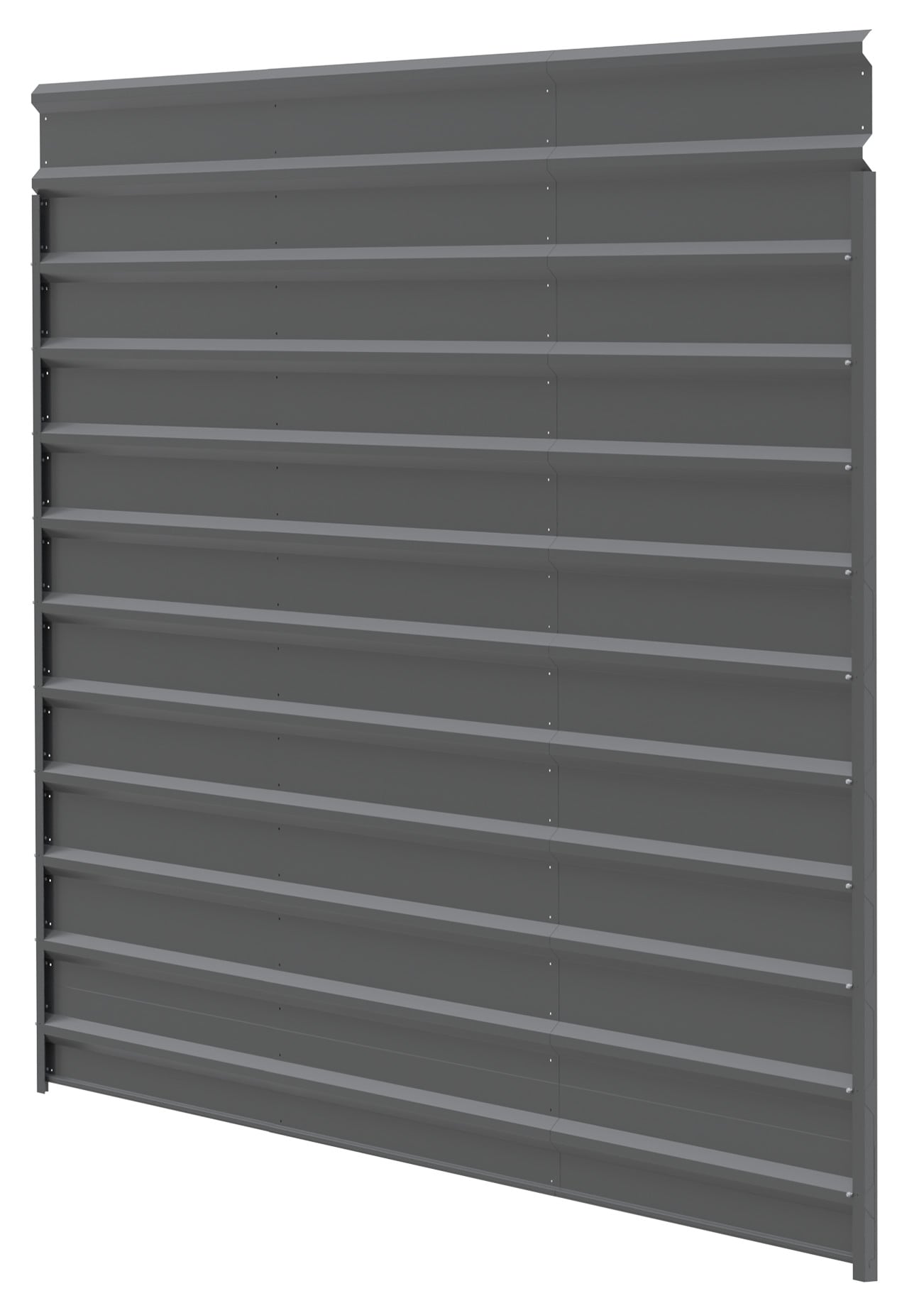 Arrow ECL1509CCX1 0.1-ft W x 15-ft L x 9-ft H Charcoal Single Wall Kit Enclosure for Metal Carport with Metal Roof