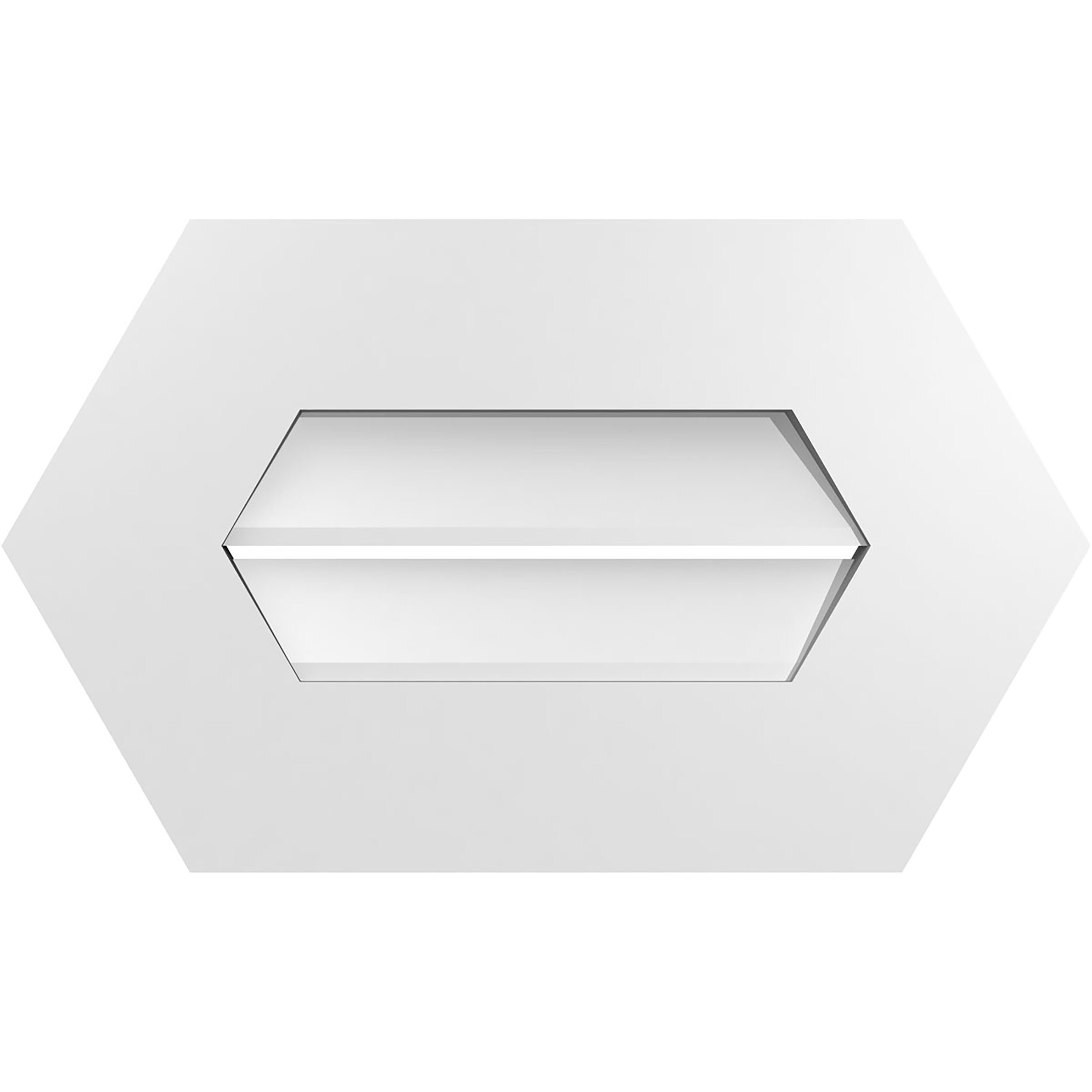 Ekena Millwork GVPHP20X1201SF 20-Inches x 12-Inches Off-white Peaked PVC Gable Louver Vent