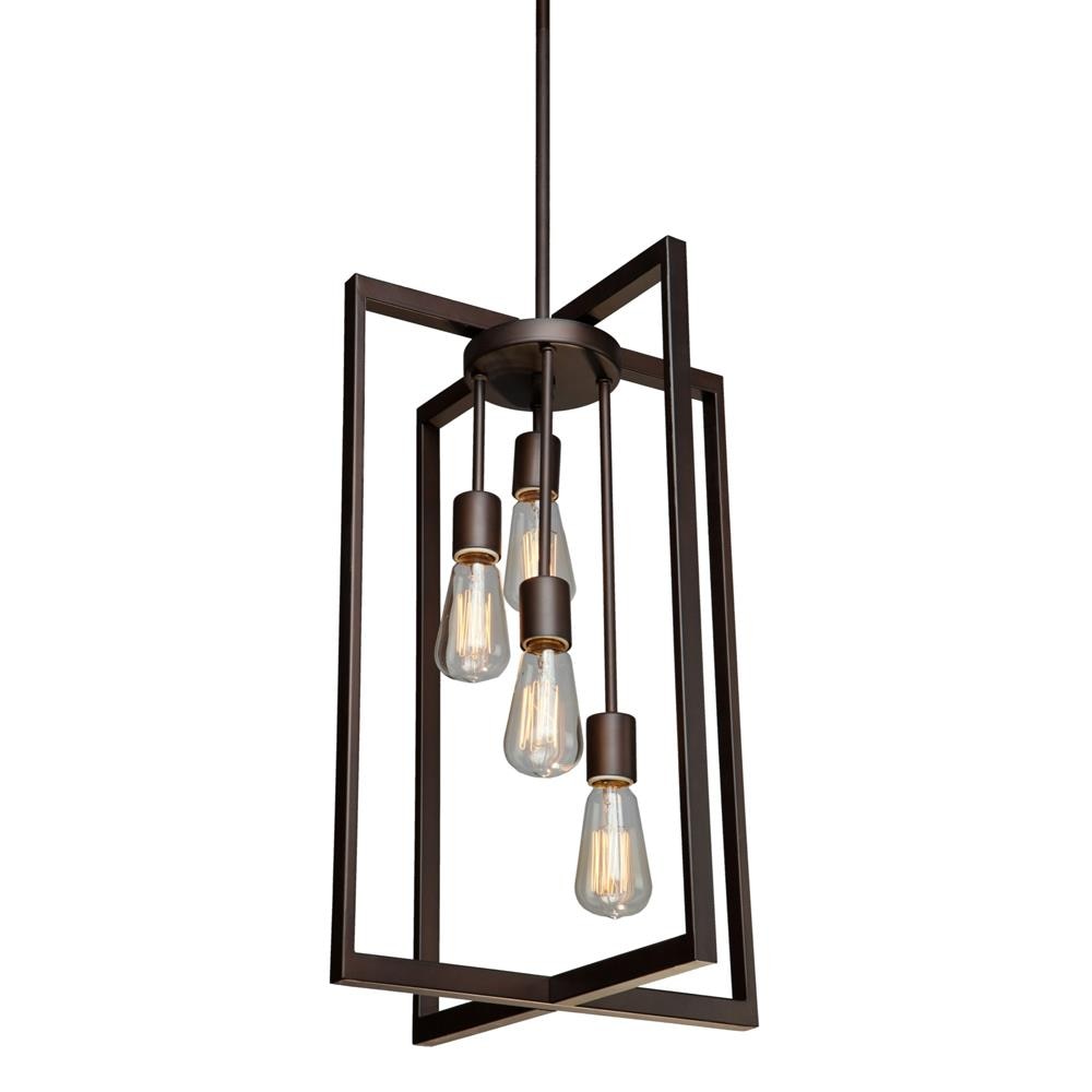 ARTCRAFT AC10414 Gastown 4-Light Oil-Rubbed Bronze Transitional Dry rated Chandelier
