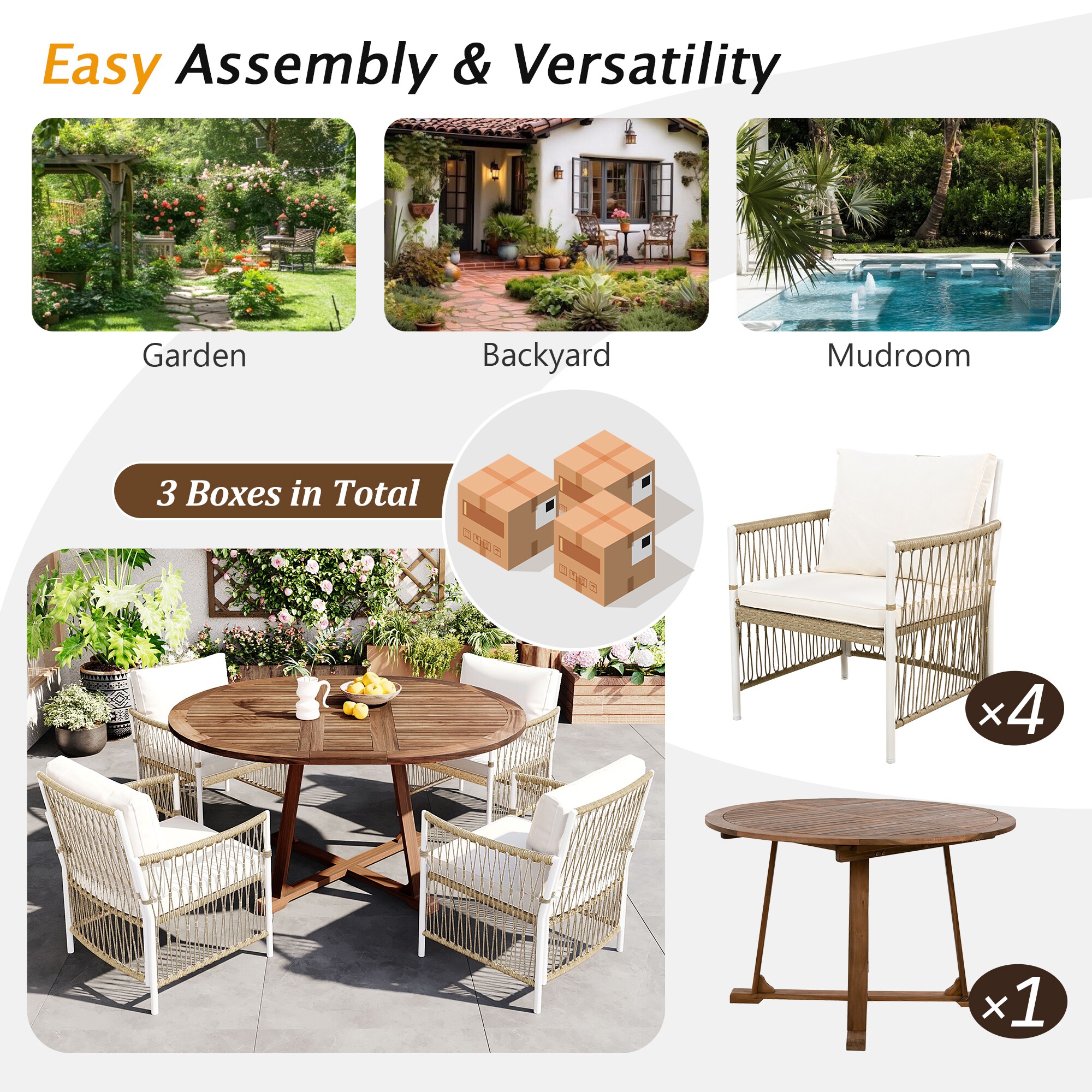 ModernLuxe L-SP100030AAN Patio-Dining-Sets - View #2