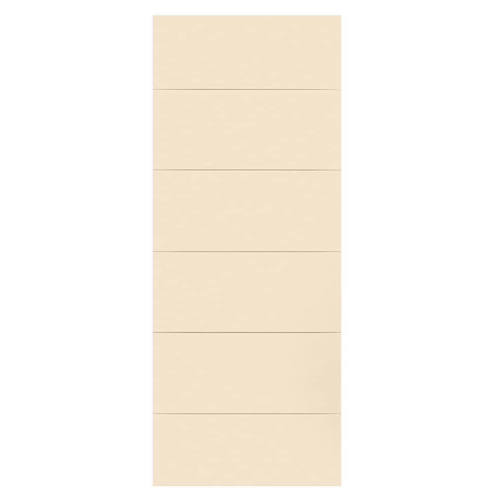 Masonite 1444754 Melrose 32-in x 80-in Cream N Sugar Flush Smooth Hollow core Prefinished Molded composite Slab Door