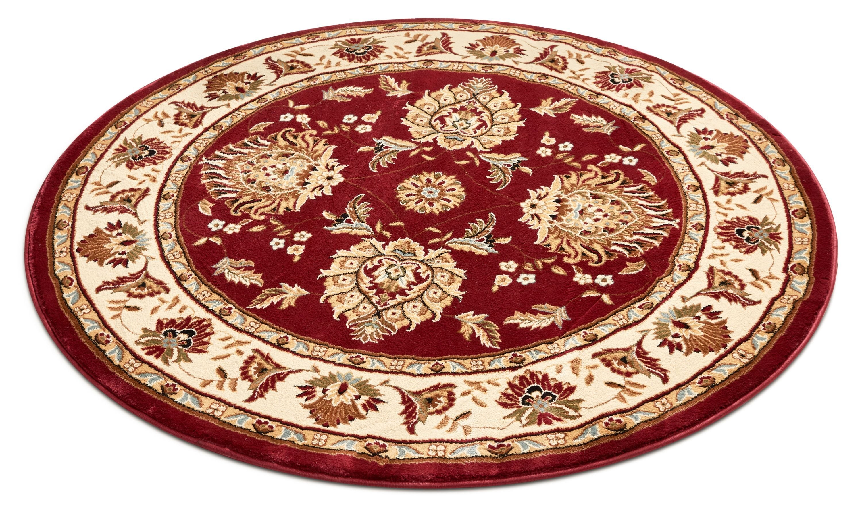 Well Woven 36009 8 x 8 (ft) Loomed Polypropylene Red Round Indoor Medallion Persian Area rug