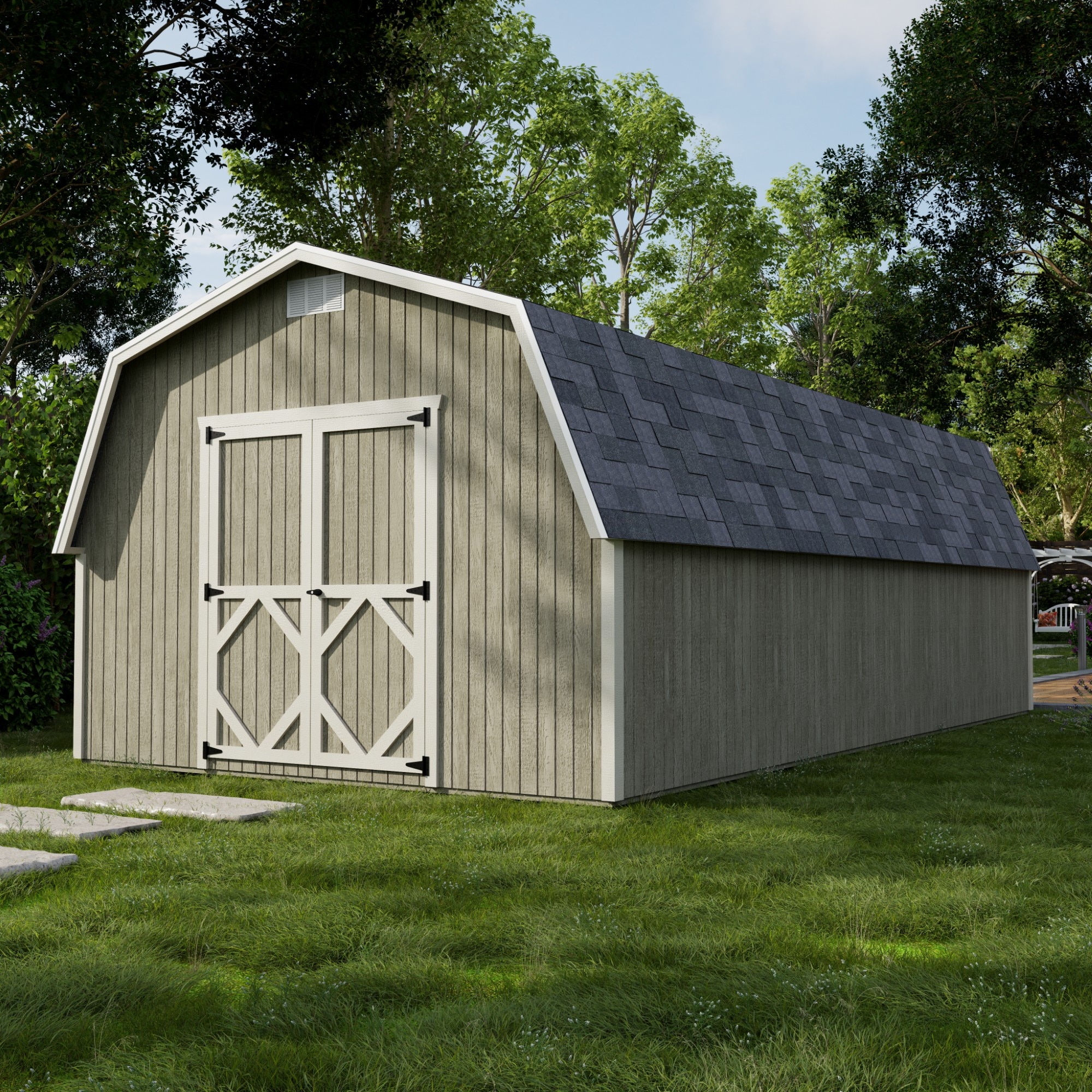 Little Cottage Co 12X24 CGB-4-PC Wood-Storage-Buildings - View #2