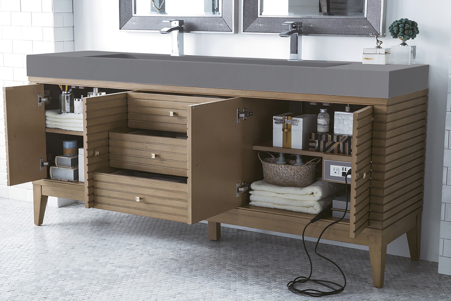 James Martin Vanities 210-V72D-WW-DGG Bath-Vanity-Combo - View #4