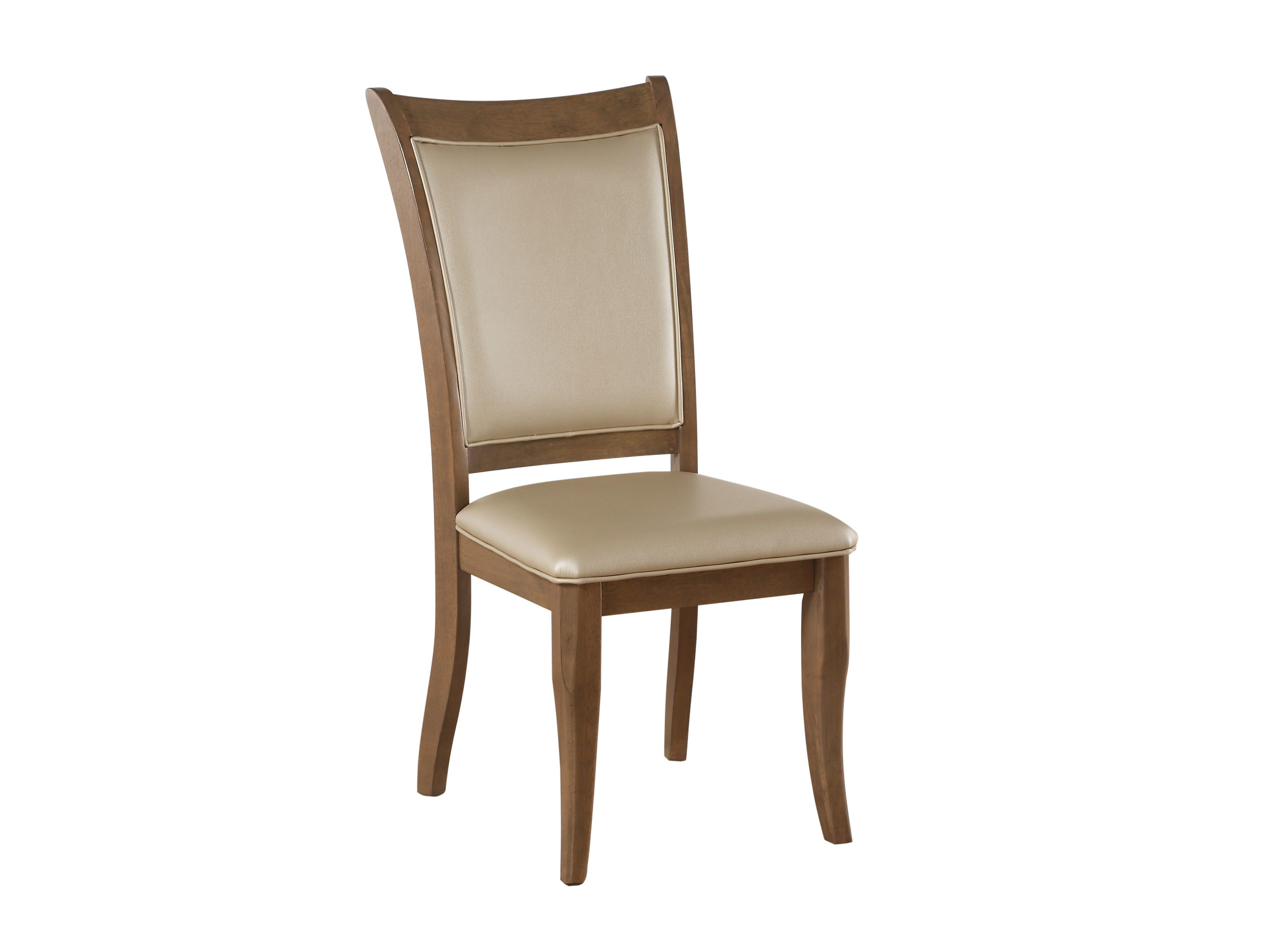 HomeRoots 318937 Amelia Contemporary/Modern Faux Leather Dining Side Chair (Wood Frame)