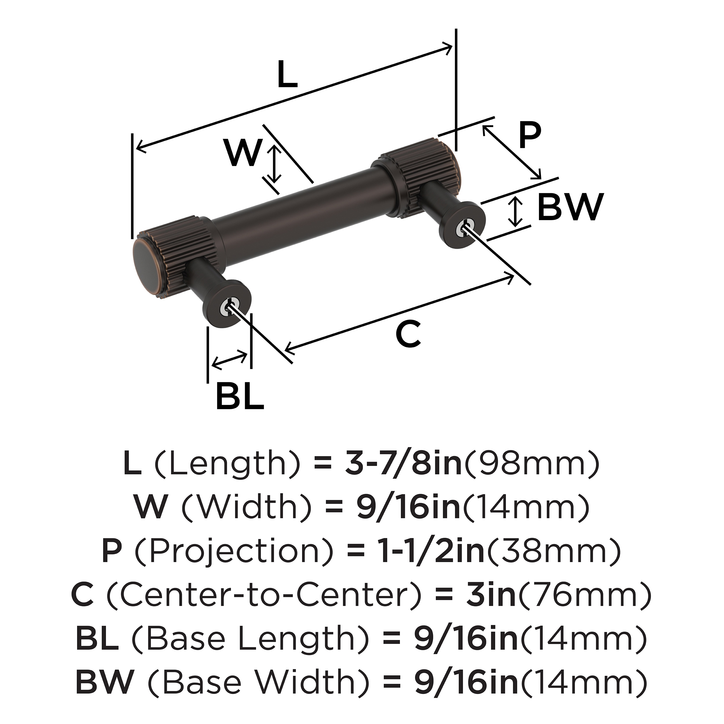 Amerock BP37802ORB Cabinet-Pulls - View #4