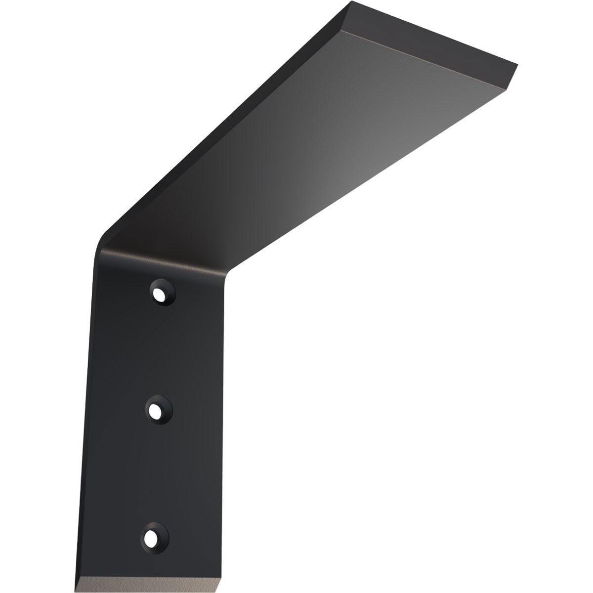 Mounting angle bracket 1/4 inch painted steel x 4 1/4 x 2 1/2 x 4 in.