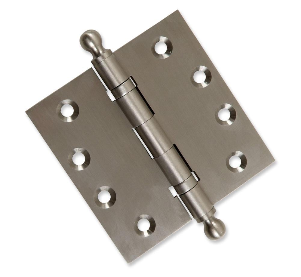 EMBASSY 4040BBUS15B-1 4-in H Square Satin Nickel (US15) Mortise Interior/Exterior Door Hinge