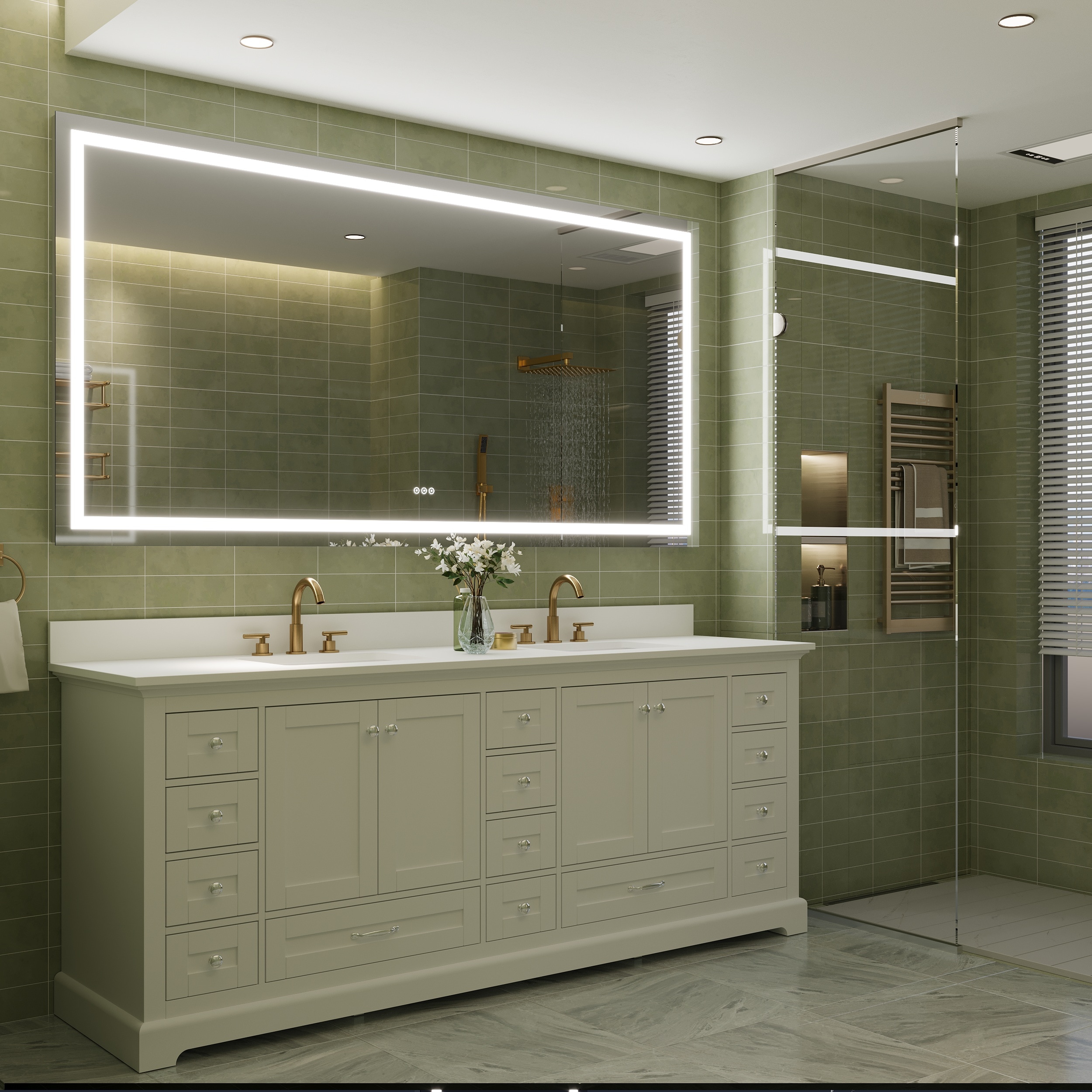 WELLFOR W1MRL8442 Framed-Bath-Mirrors - View #10