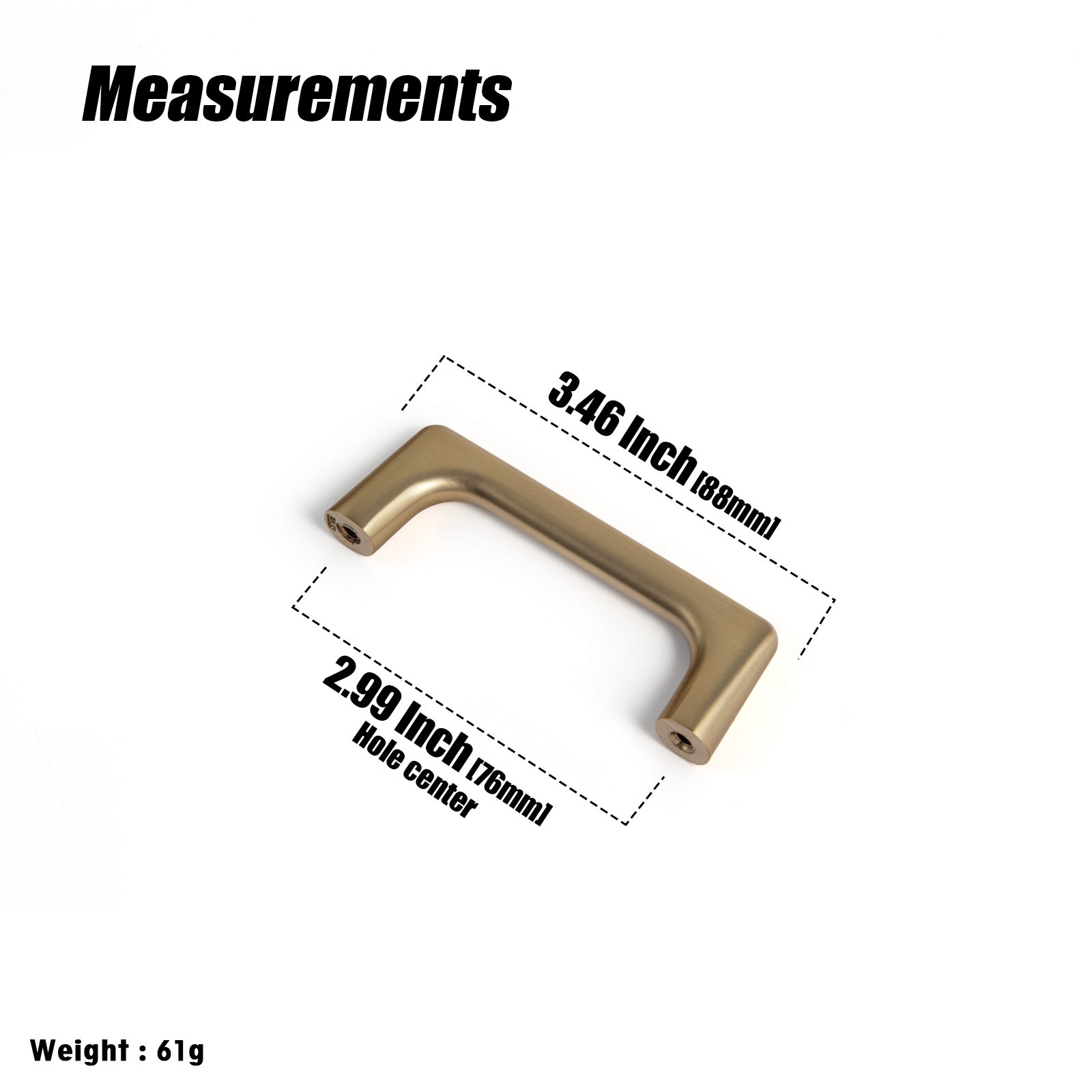 Miaokesen 052UBR-76 Cabinet-Pulls - View #2