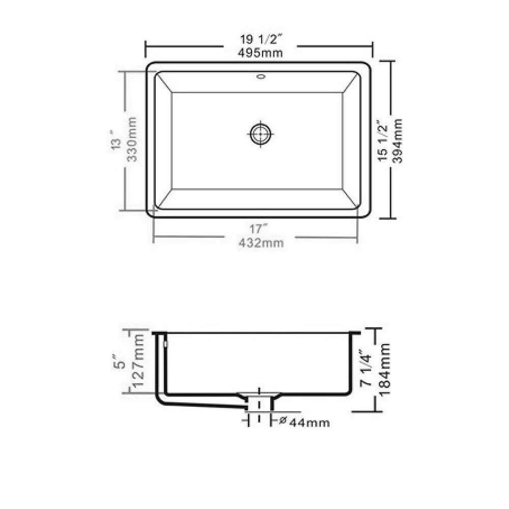 Nantucket GB-17X13-W Bath-Sink - View #2