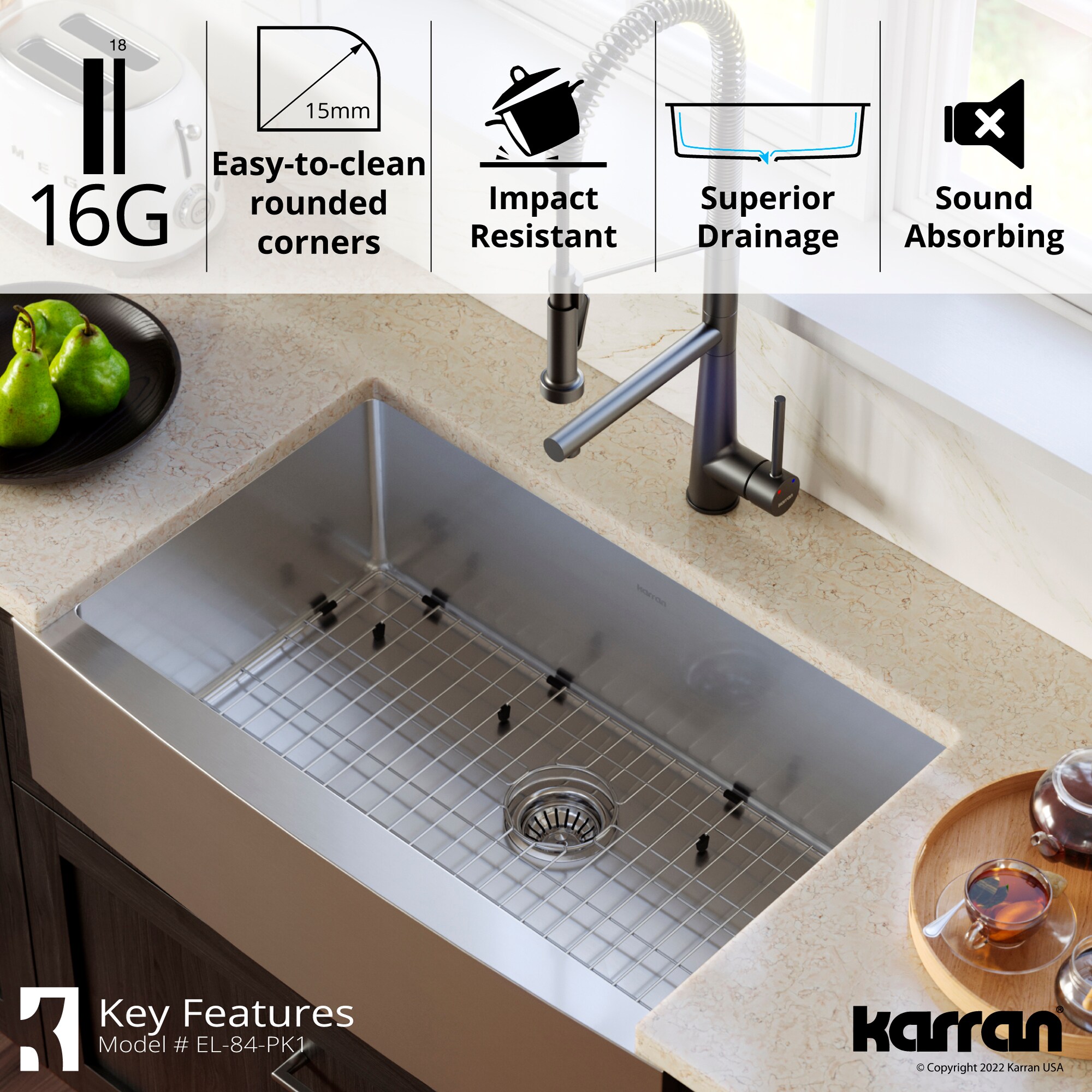 Karran EL-84-PK1 Kitchen-Sinks - View #4