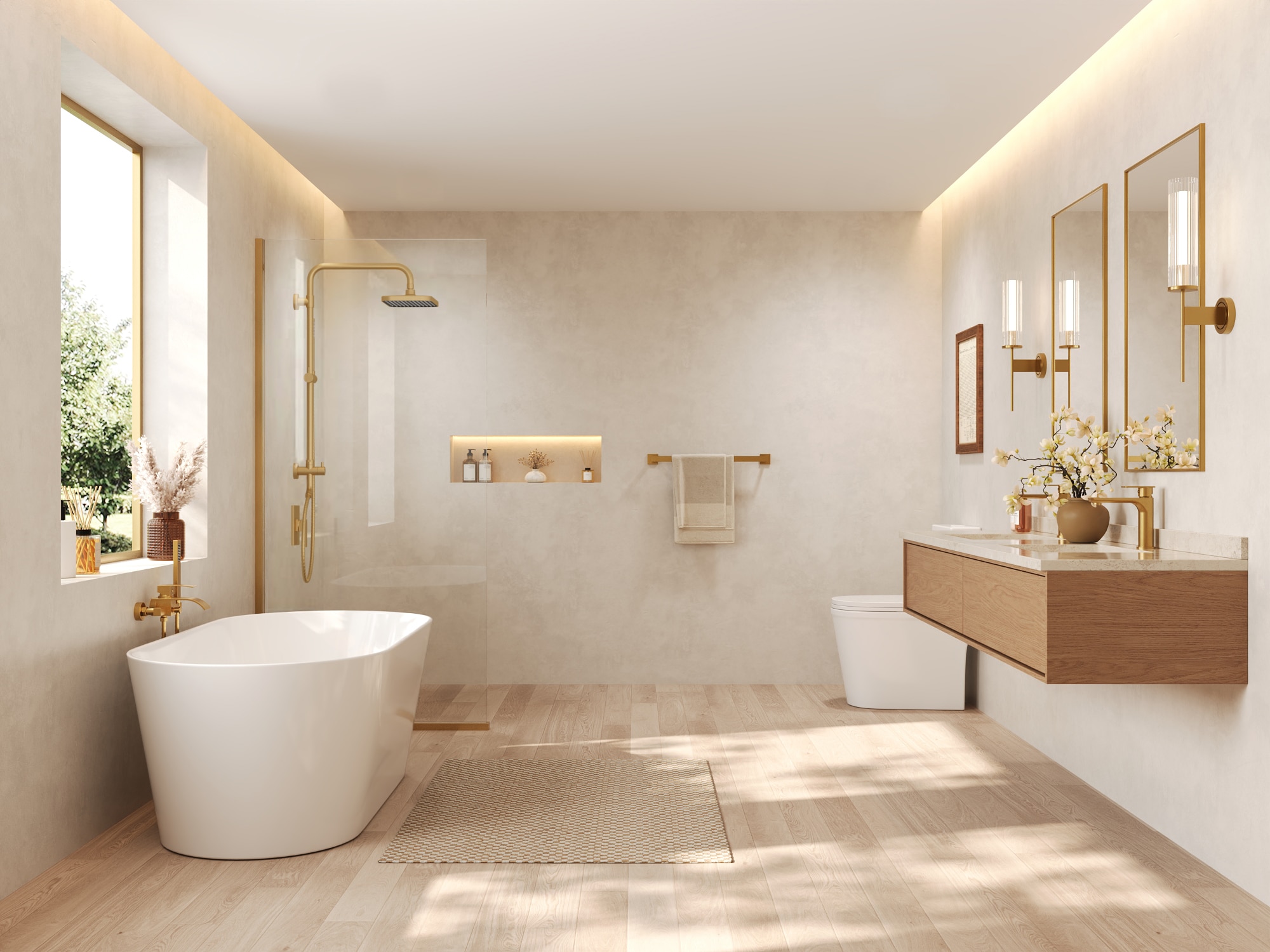 YAWWALK Y13W29R-BG Showerhead-Bar-Panels - View #3