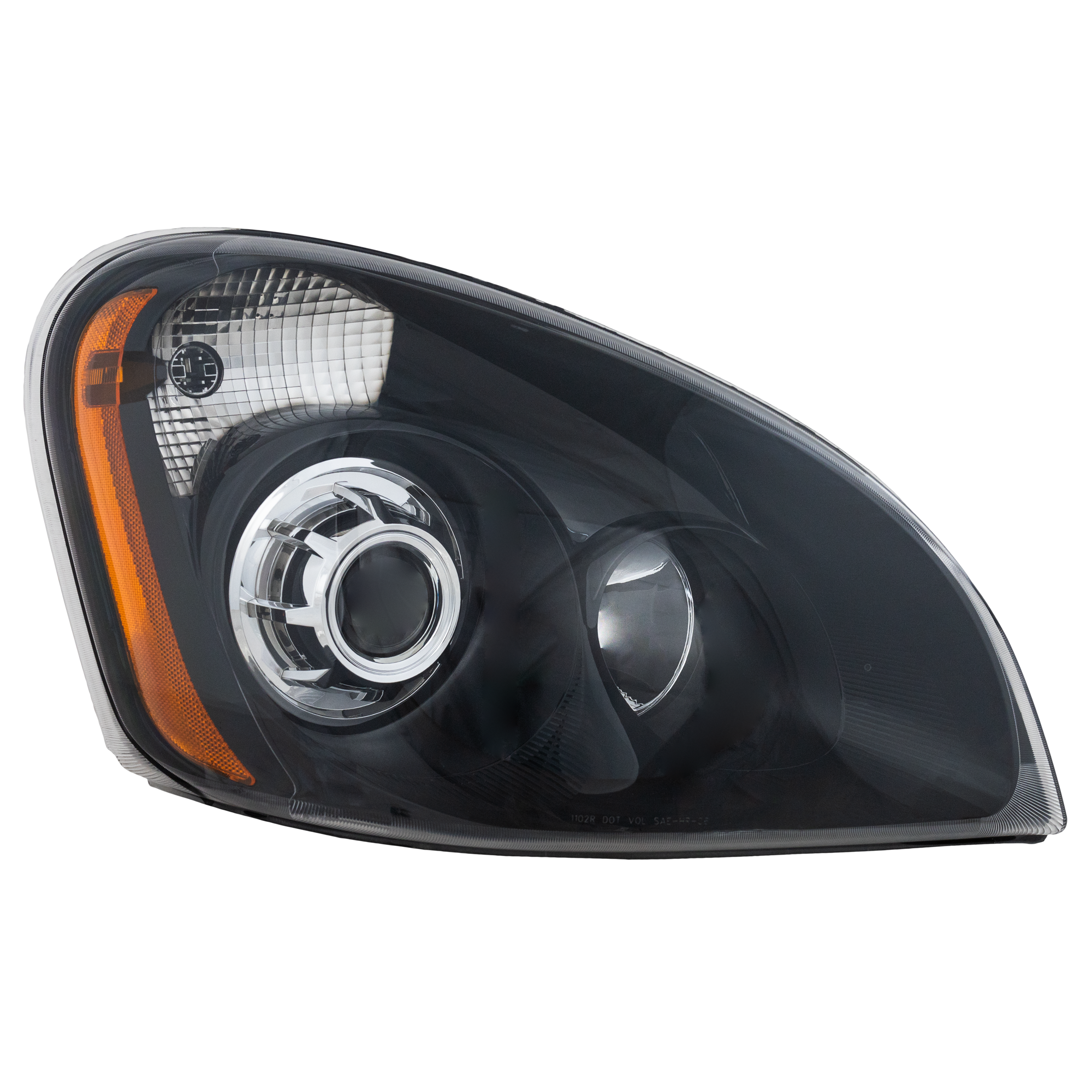 Garage-Pro JCWRF104001-HDGP Headlight Compatible with Freightliner Cascadia Hd Truck 2008-2014 Projector Rh and Lh Lens and Housing Black Bezel