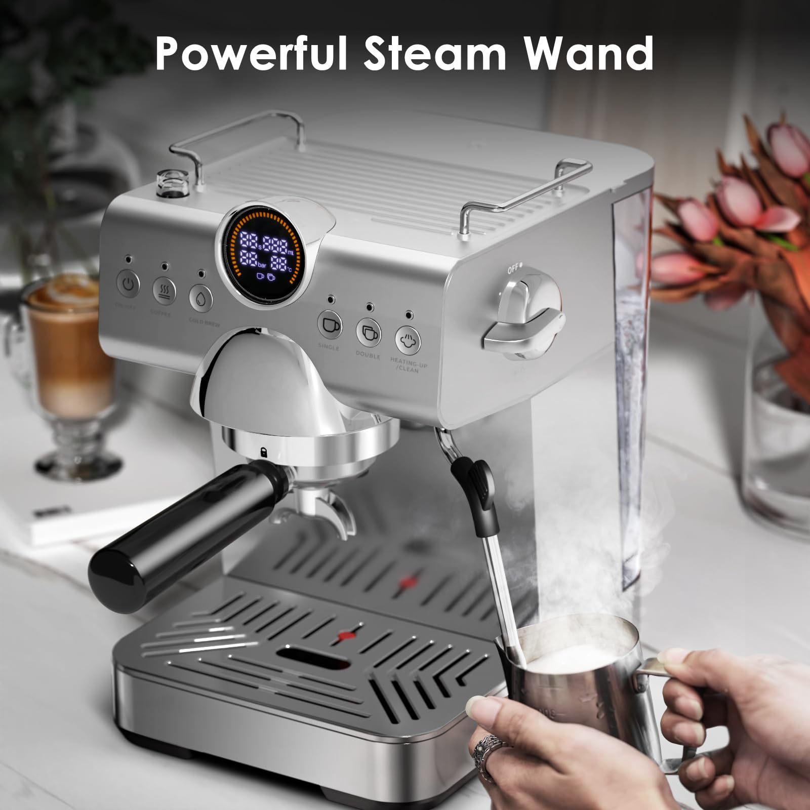 COWSAR LSCM8057-SILVER Coffee-Makers - View #4