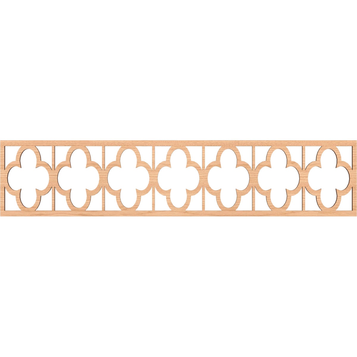 Ekena Millwork MLDA10X46WDLHI Woodall Fretwork Flat Trim 10-in x 3.9-ft Hickory Brown Unfinished 2156674 Pierced Wall Panel Moulding