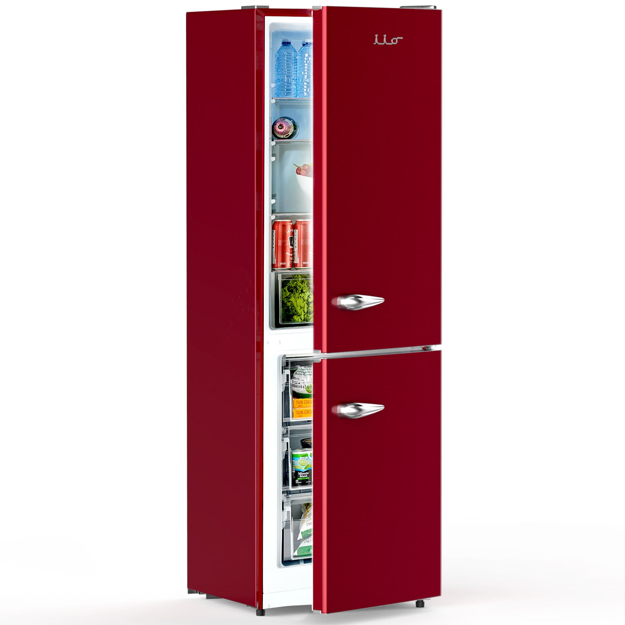 iio ALBR1372R-R Retro-Mod RM1 11-cu ft Standard-Depth Bottom-Freezer Refrigerator Wine Red ) ENERGY STAR Certified