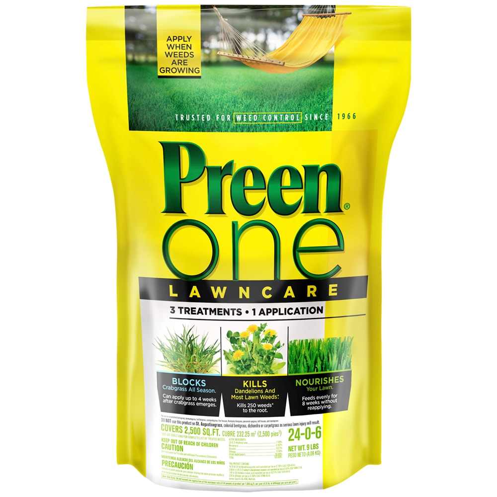Preen 2164178 One Lawncare 9-lb 2500-sq ft 24-0 All-purpose Lawn Fertilizer with Weed Control