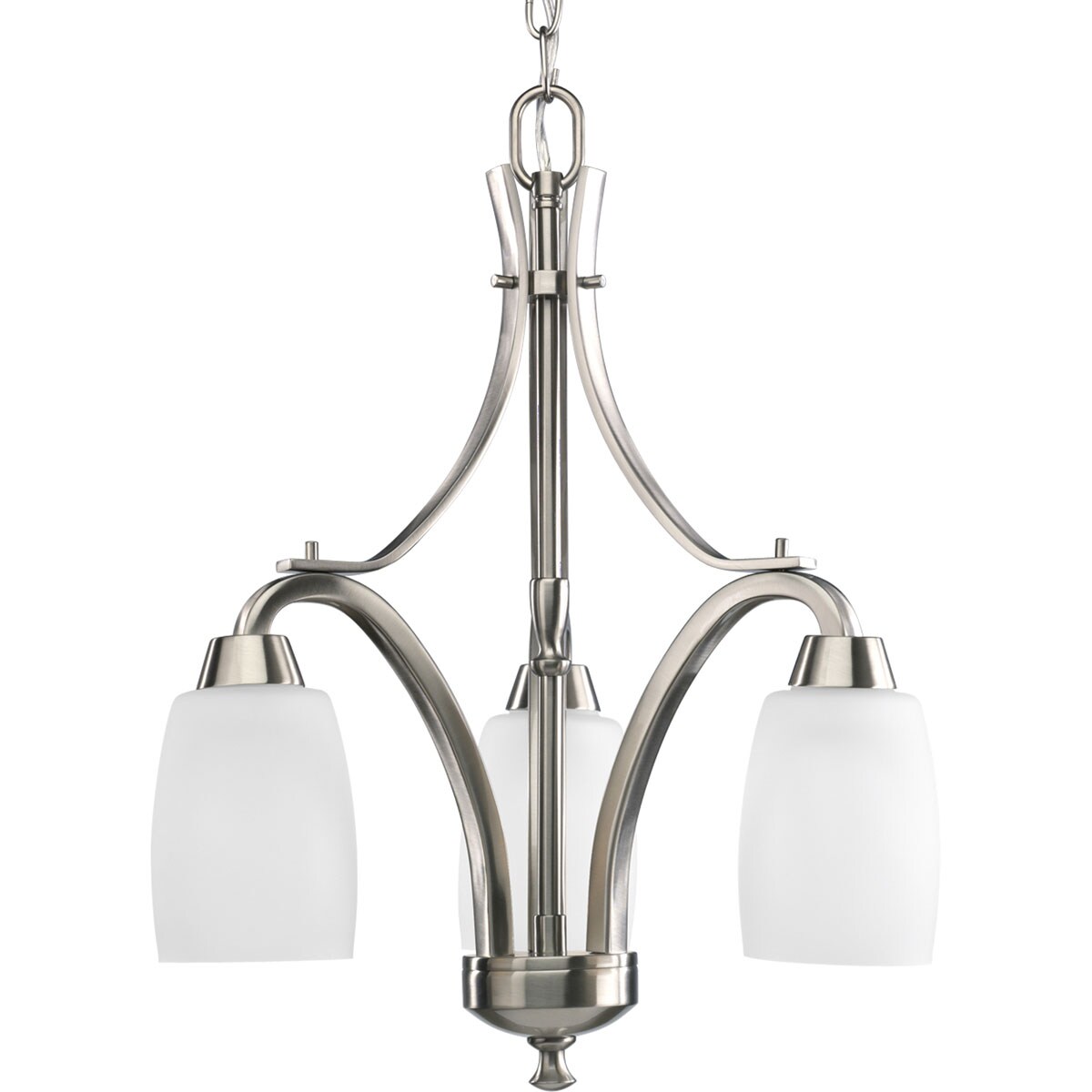 Progress Lighting P4434-09 Wisten 3 -Light Brushed Nickel Transitional For Use in Bedrooms, Dining Rooms, Foyers, Kitchens, Living Rooms Chandelier