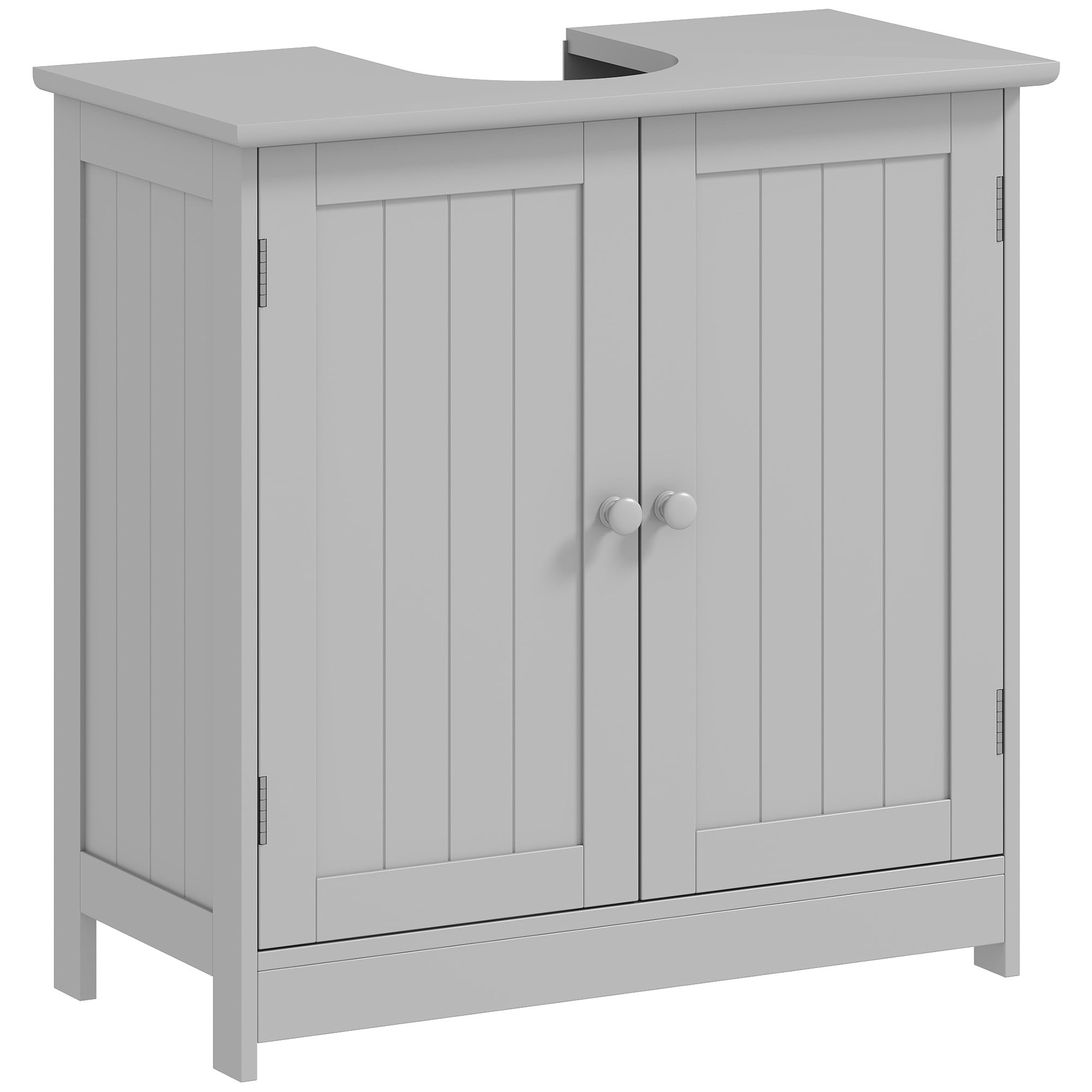 Tinyhomie Bathroom Vanity Cabinet Under Sink Bathroom Cabinet with 2 Doors and Adjustable Shelf Light Gray