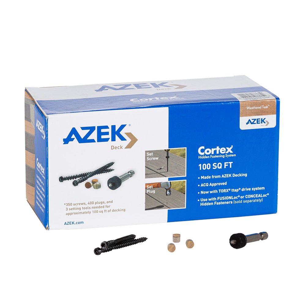TimberTech CTX100SFWT Cortex Vintage 2.5 Inches Weathered Teak Hidden Deck Fastener 100 Square feet ( 350 -Pack )