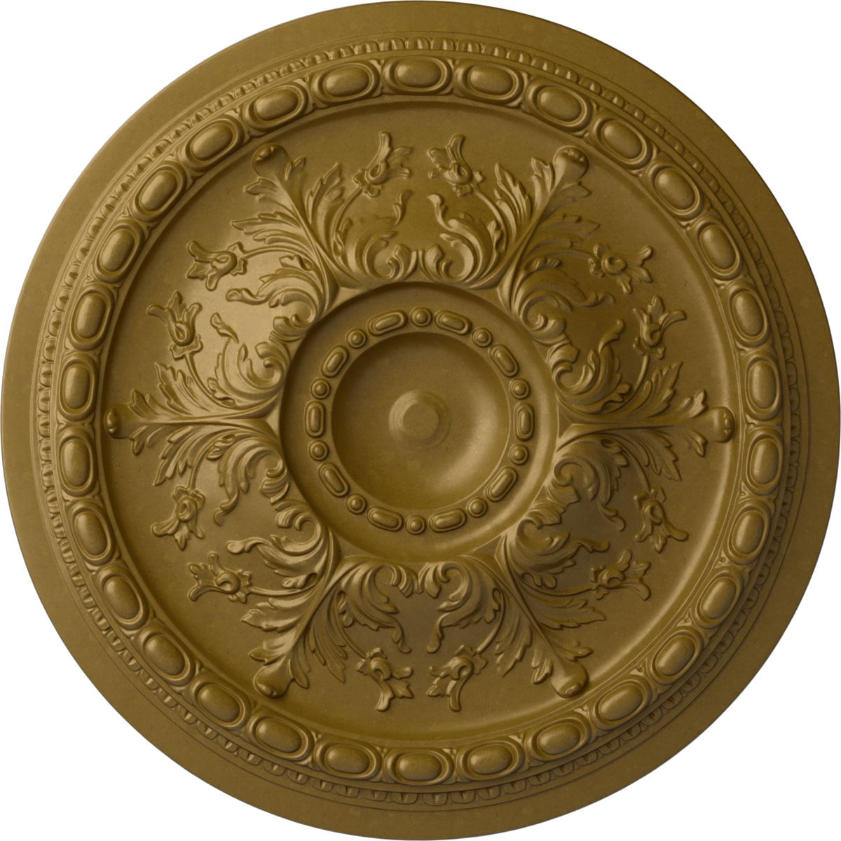 Ekena Millwork CM28STGLS Stockport 28-in W x 28-in L Painted Gold Polyurethane Whole Ceiling Medallion