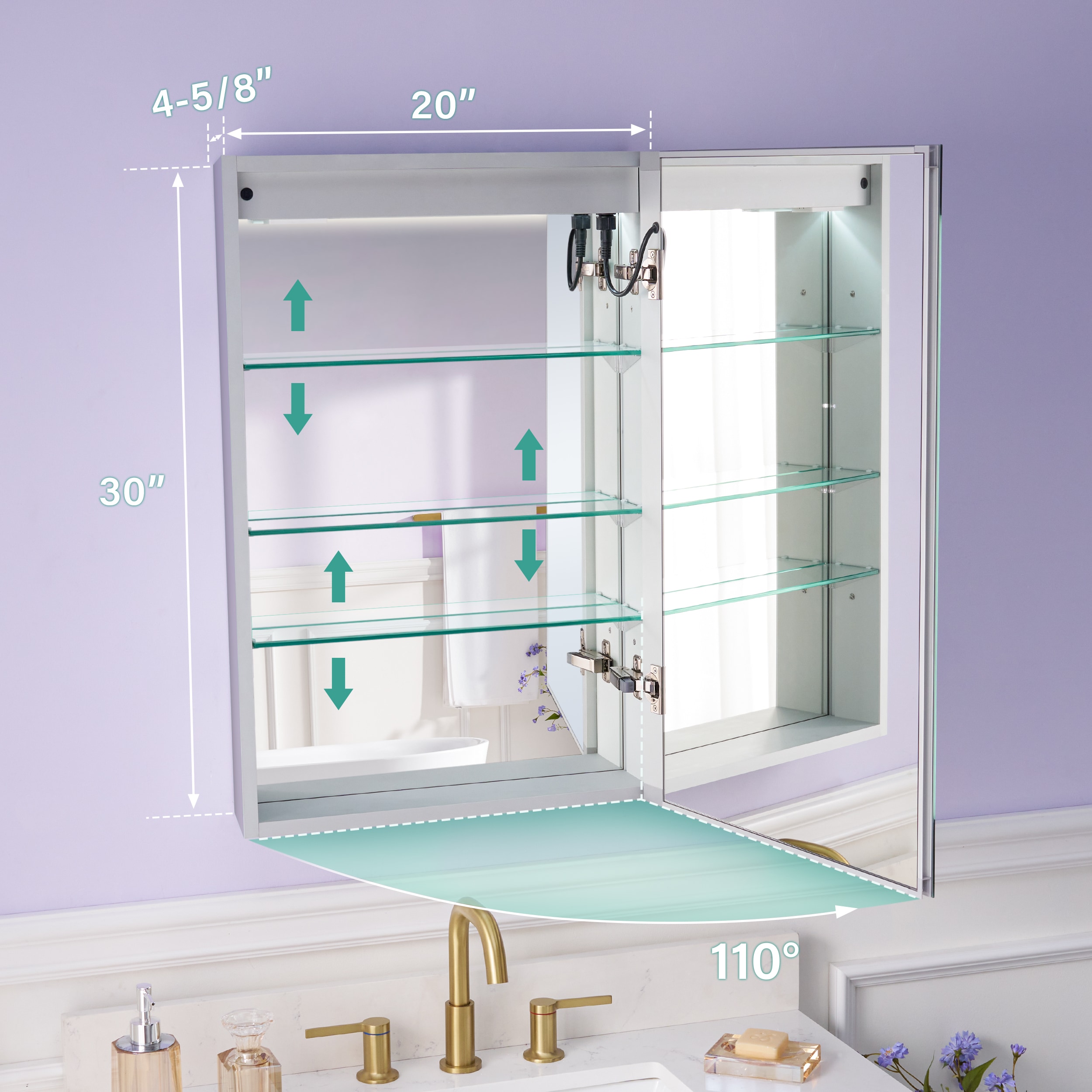WELLFOR W4MCL2030R Bathroom-Medicine-Cabinets - View #15
