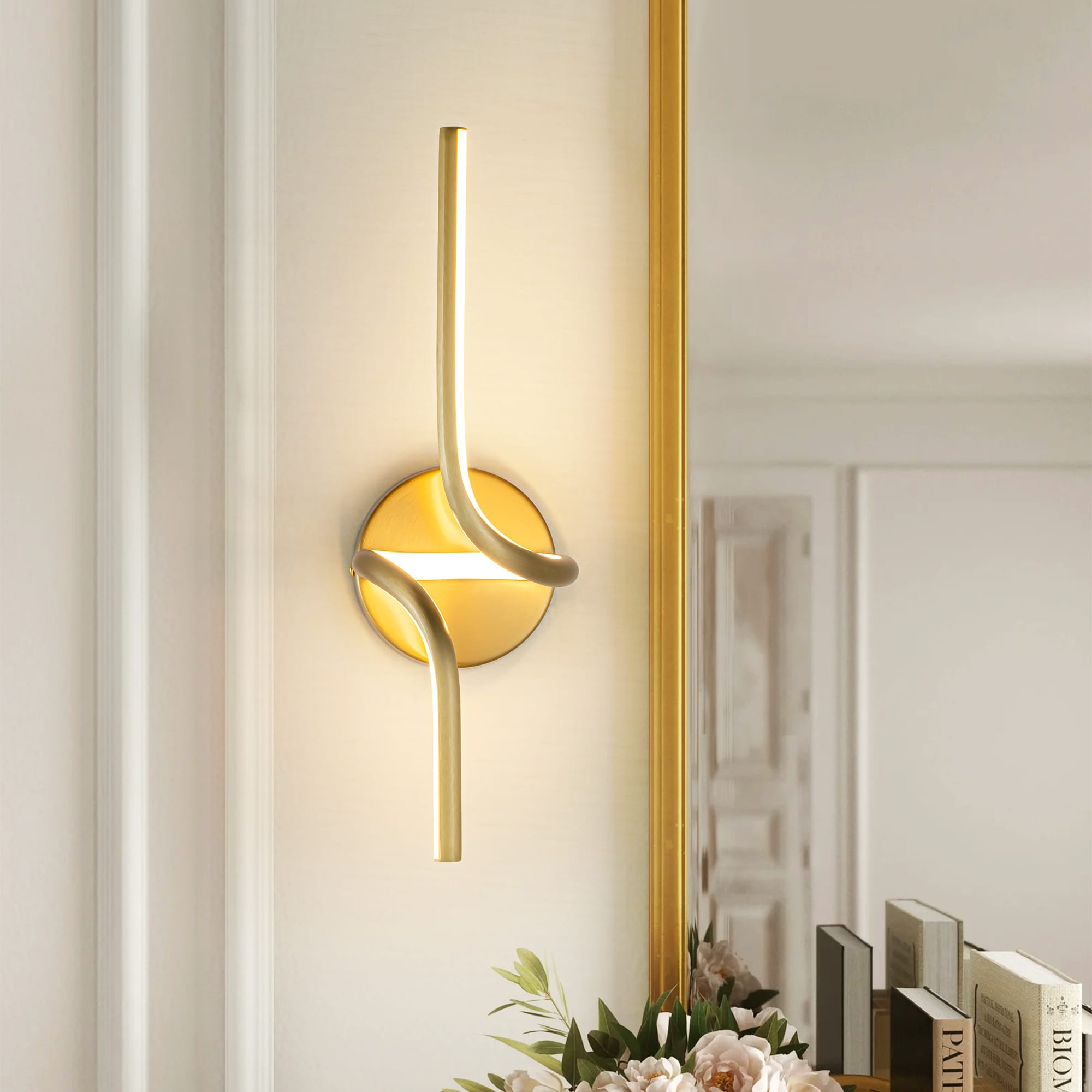 Rennnsan VL810175638 Albany 4.72-in 1 -Light Brass Integrated LED Modern/contemporary Vanity light