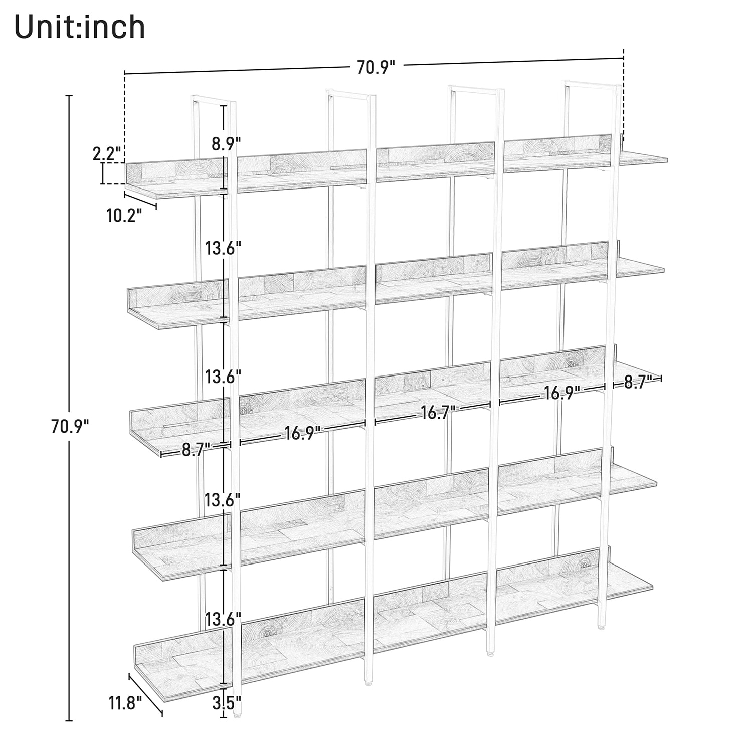 GZMR GZ-HMS1044 bookcases - View #10